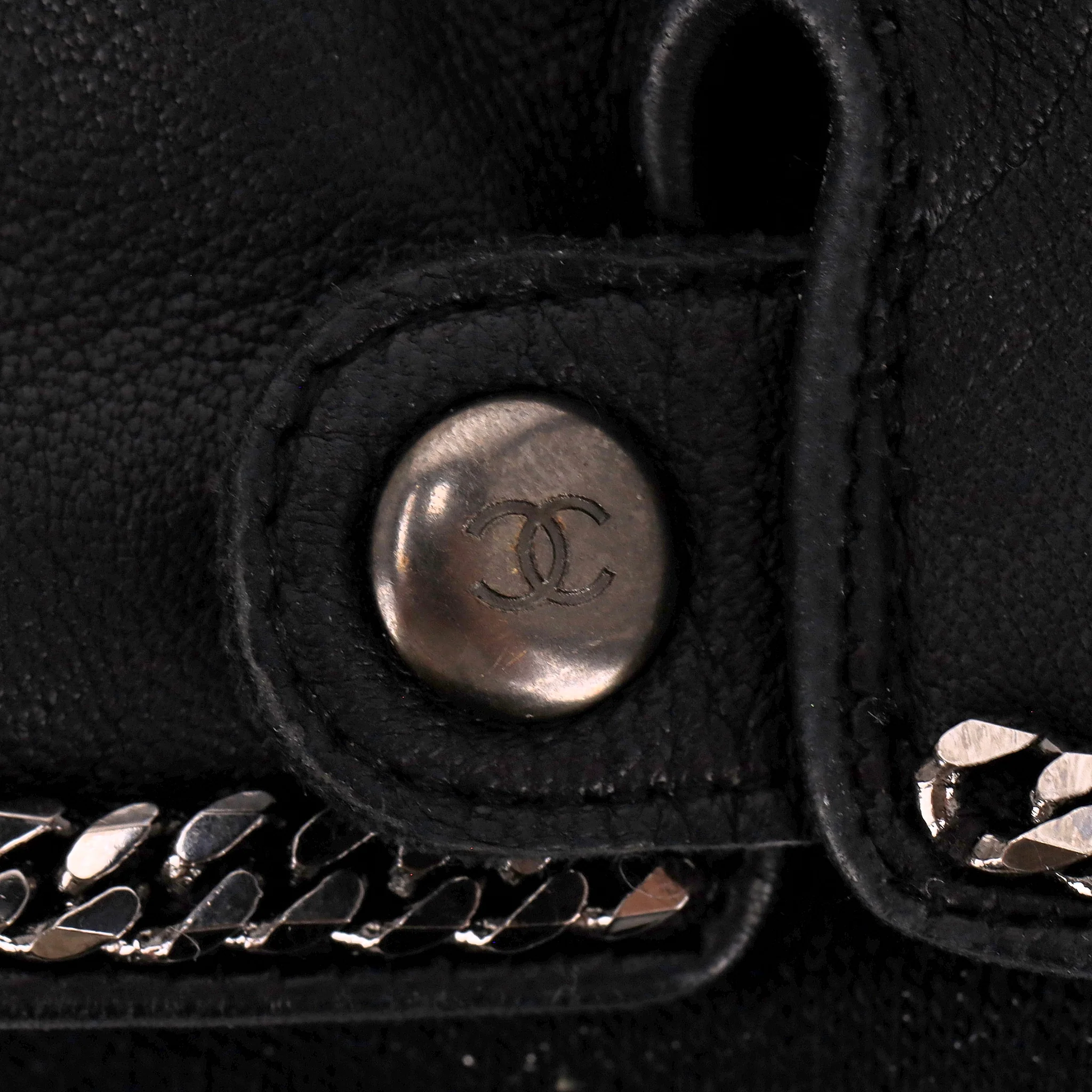 Chanel Runway Jewel Embellished & Chain Trim Lambskin Leather & Wool Gloves - Image 5