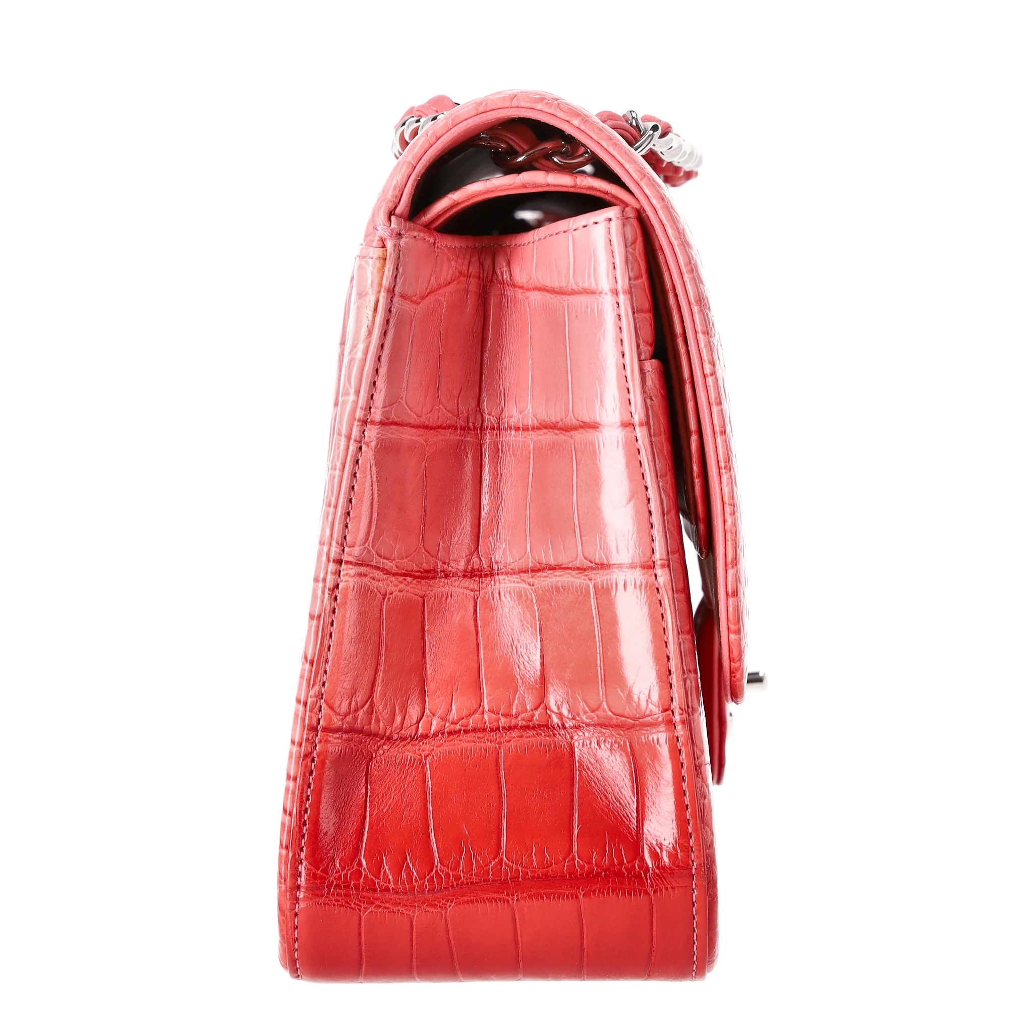 Chanel Jumbo Matte Ombre Alligator Timeless Double Flap Bag - Image 3