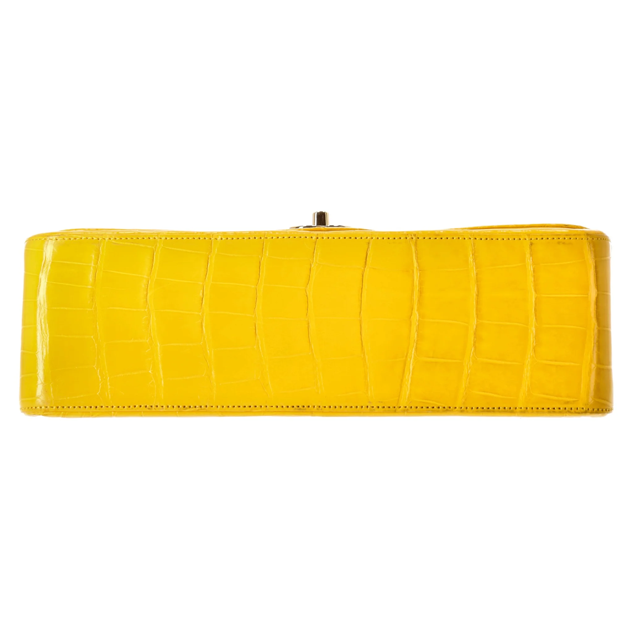 Chanel Jumbo Shiny Alligator Skin Timeless Double Flap Bag - Image 5