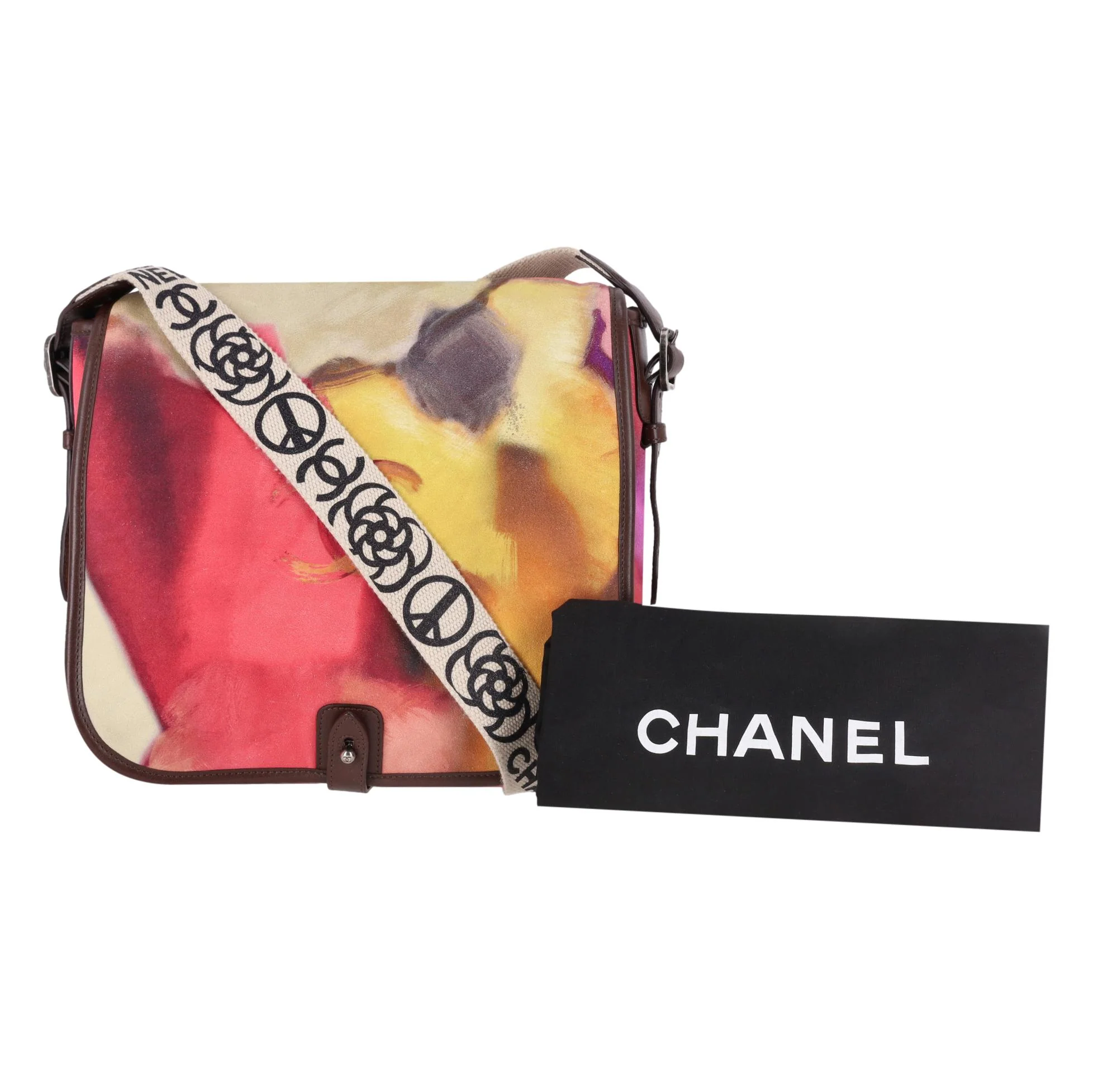 Chanel Limited Edition Graffiti Flower Power Nubuck Messenger Bag - Image 3