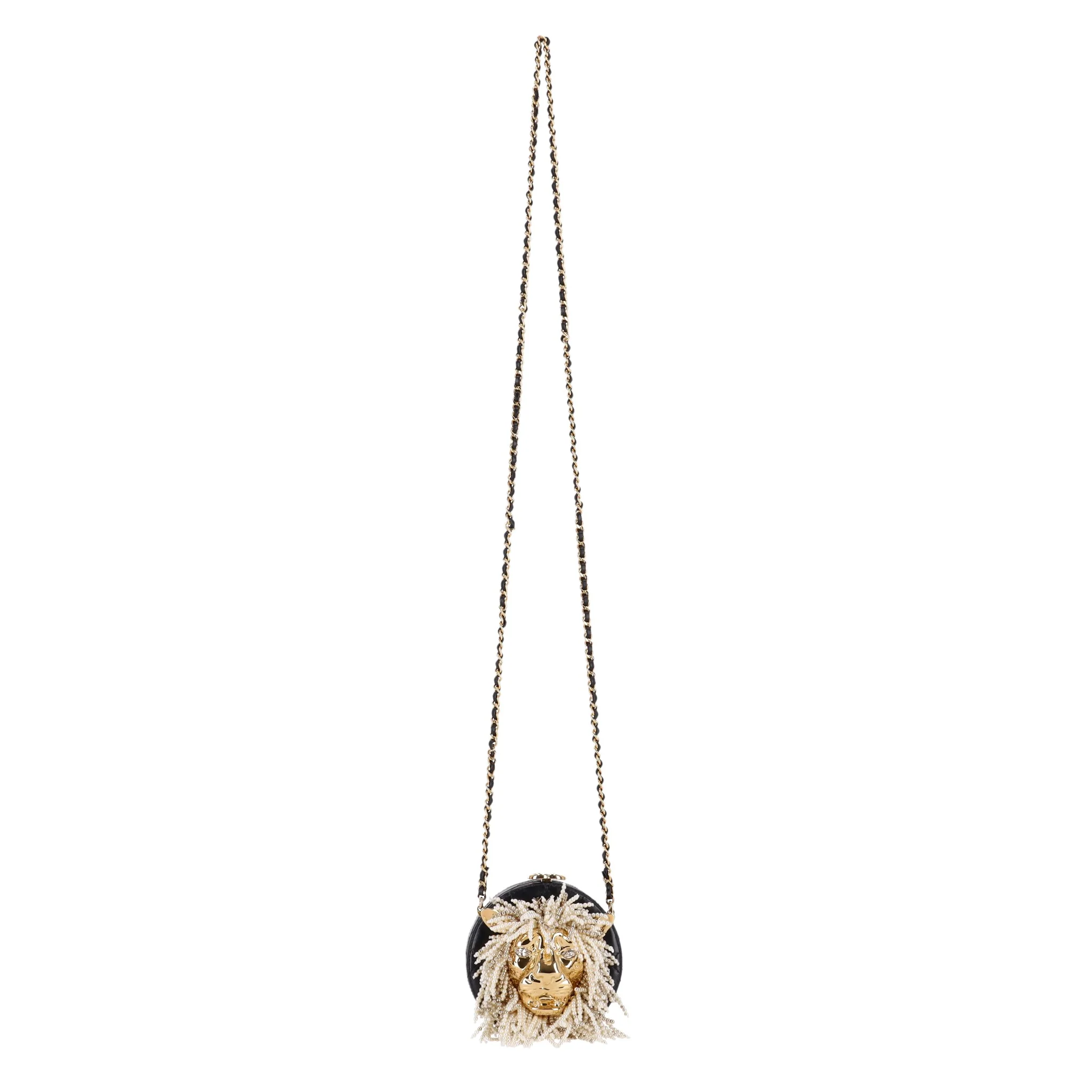 Chanel Lion Head Pearl & Leather Evening Bag - Image 2