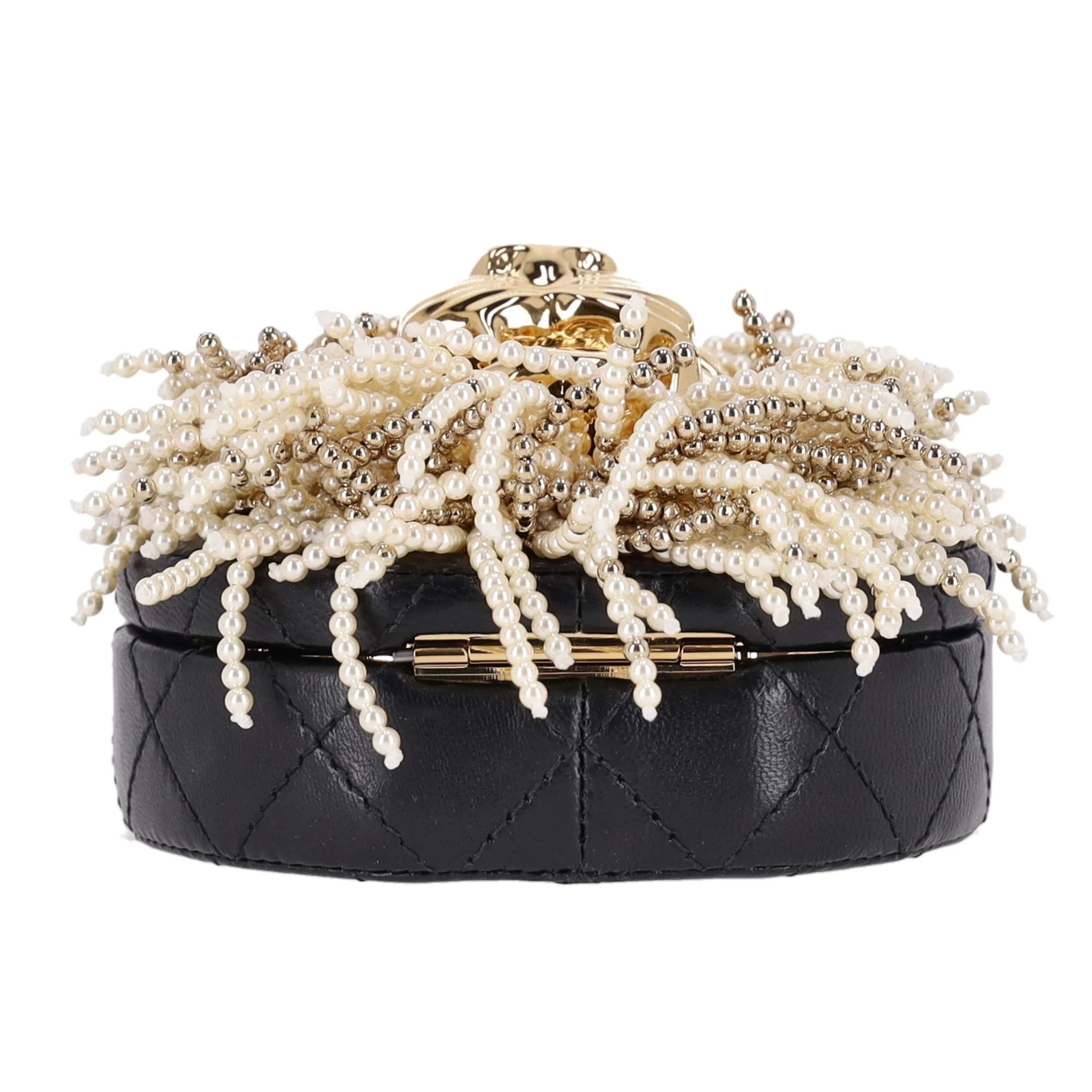 Chanel Lion Head Pearl & Leather Evening Bag - Image 5