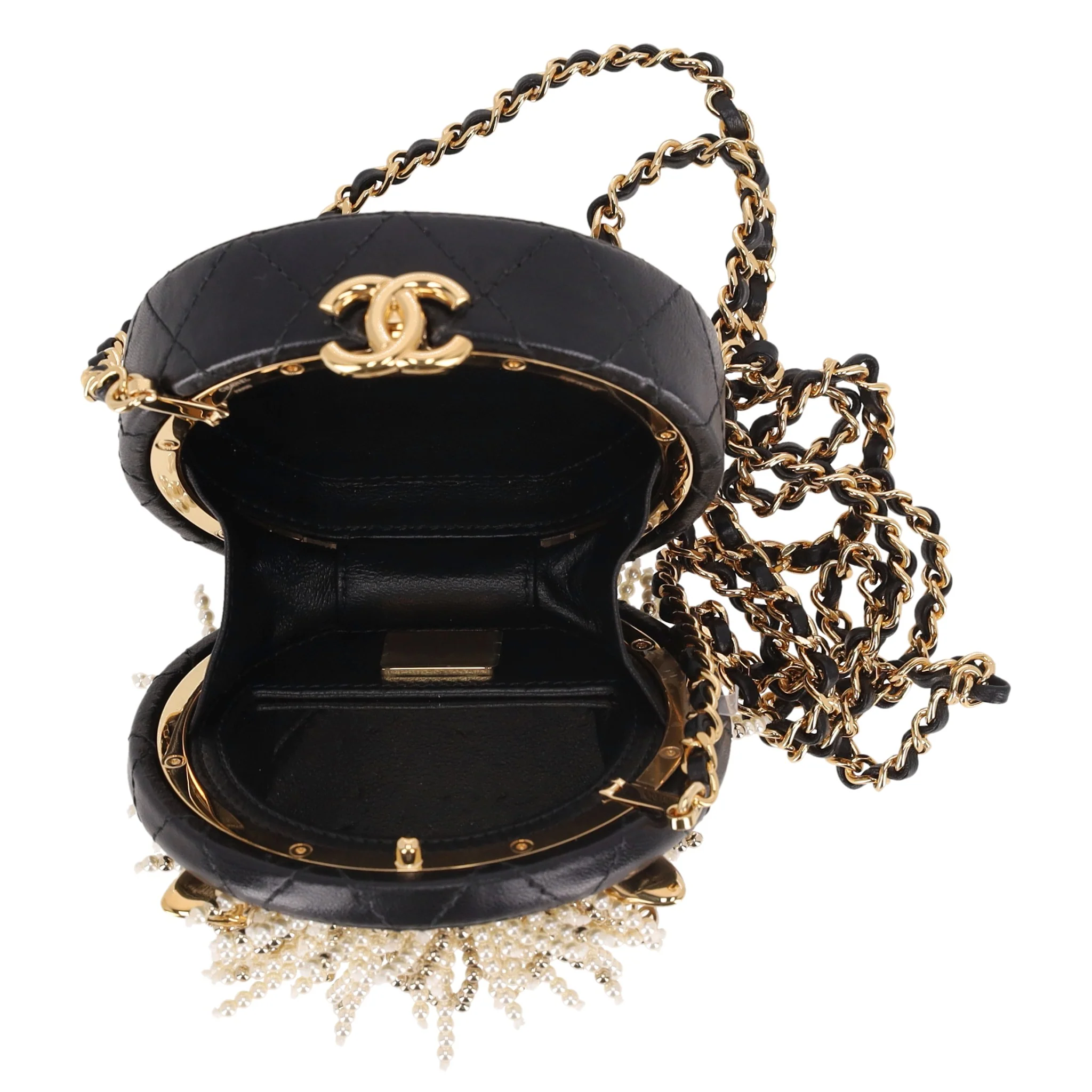 Chanel Lion Head Pearl & Leather Evening Bag - Image 6