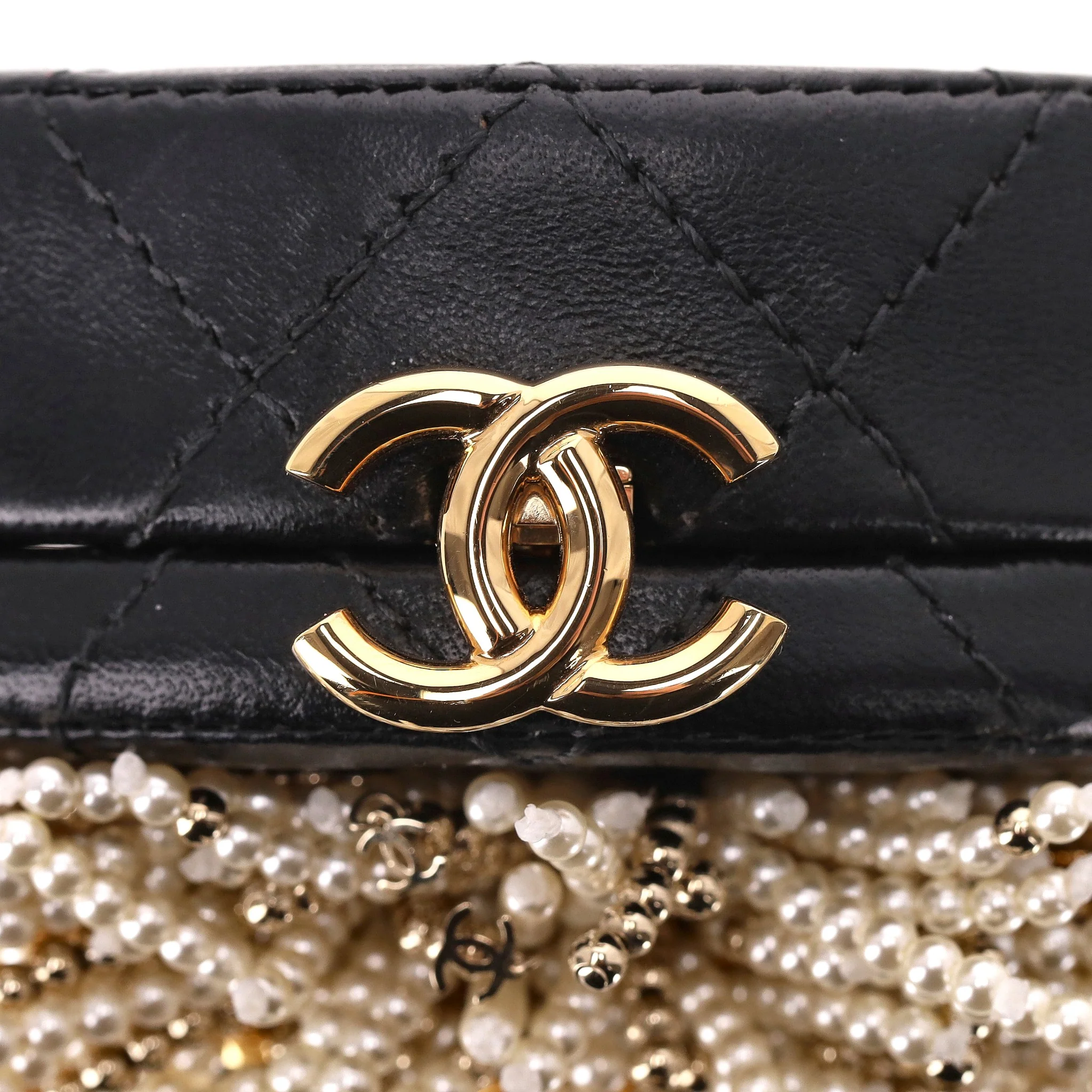 Chanel Lion Head Pearl & Leather Evening Bag - Image 9