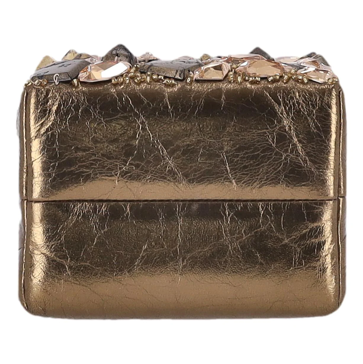 Chanel Paris Rome Collection Metiers Ltd Edition Kiss Me Lock Leather & Crystal Bag - Image 6