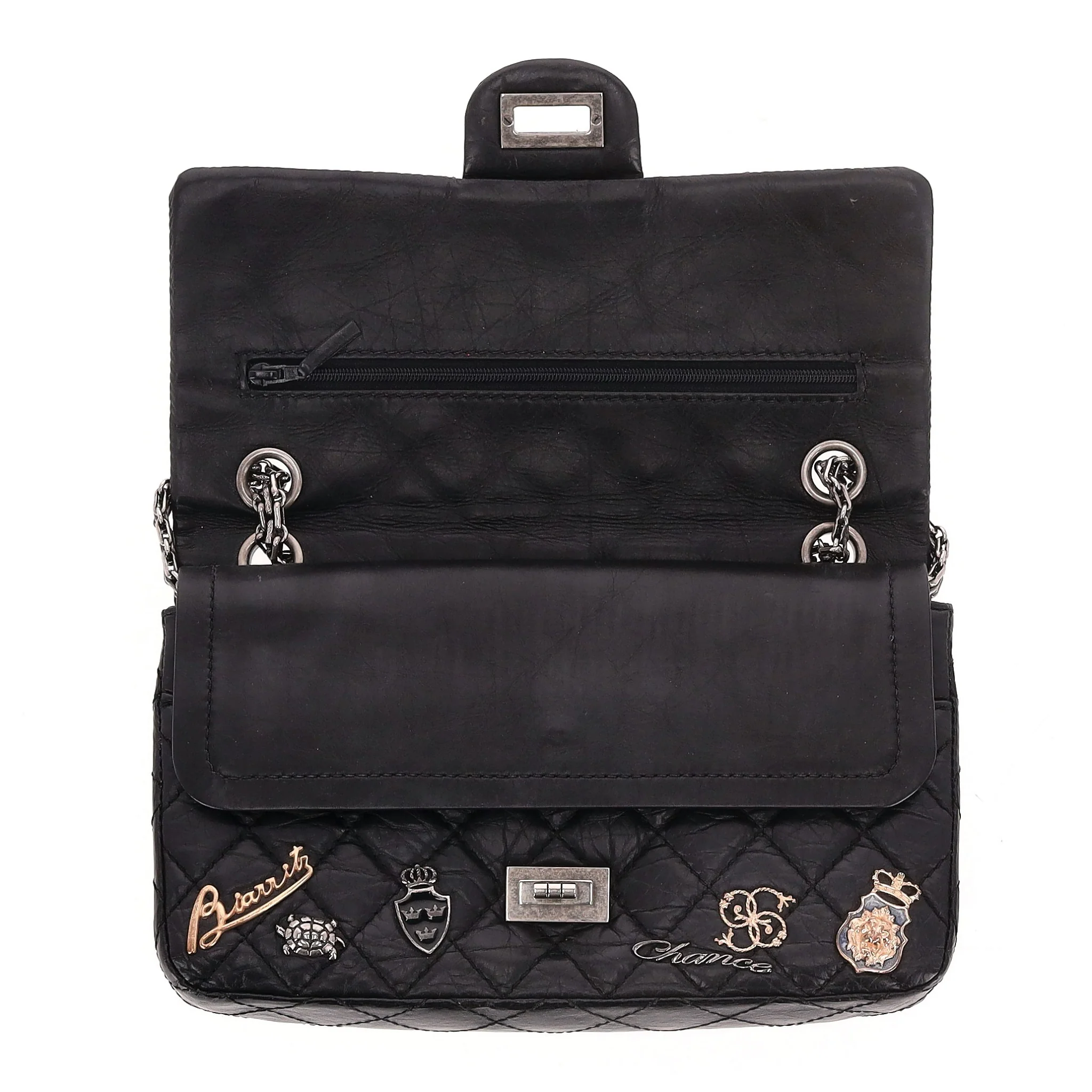 Chanel Ltd Edition Reissue 2.55 Lucky Charm Double Flap Leather Bag - Image 3