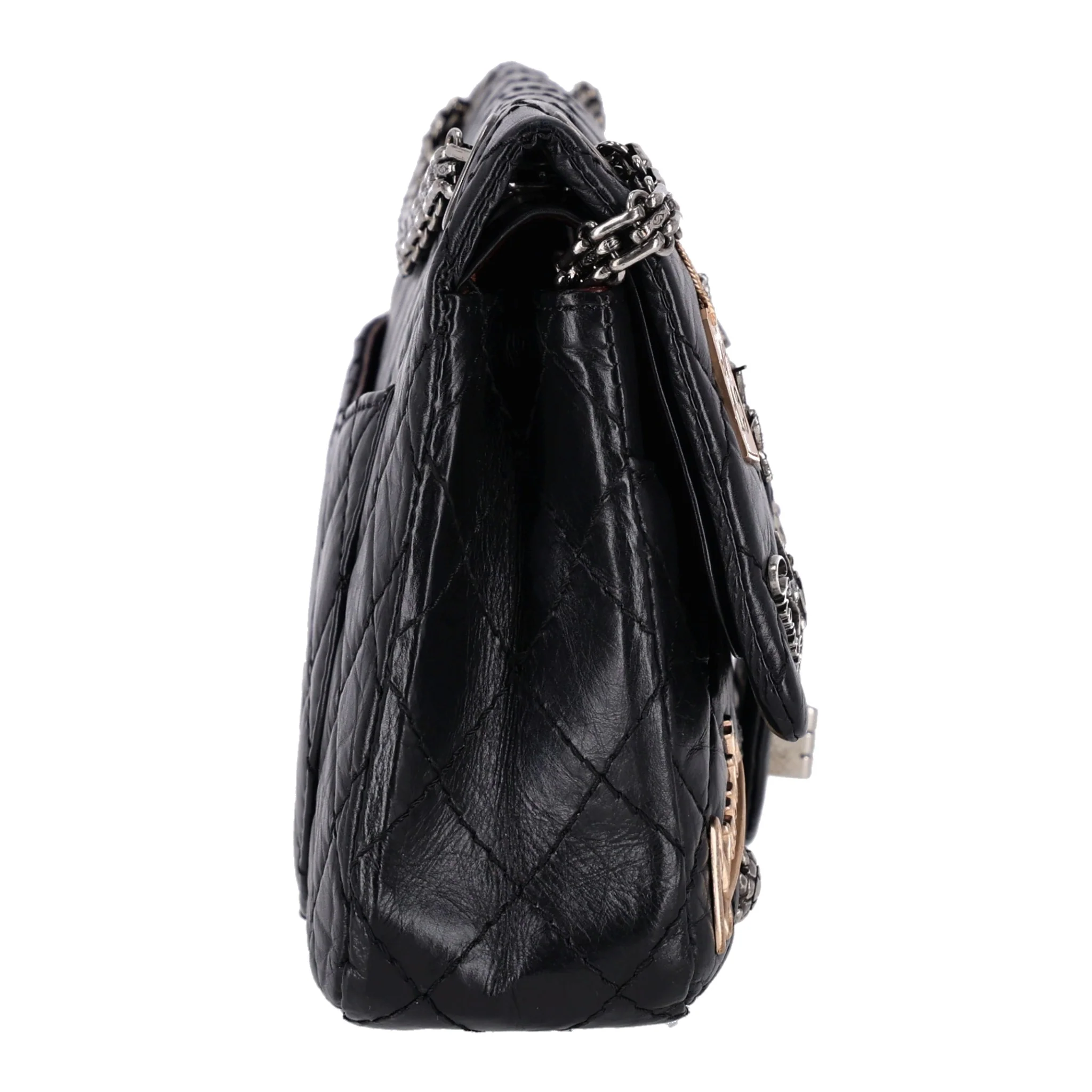 Chanel Ltd Edition Reissue 2.55 Lucky Charm Double Flap Leather Bag - Image 4