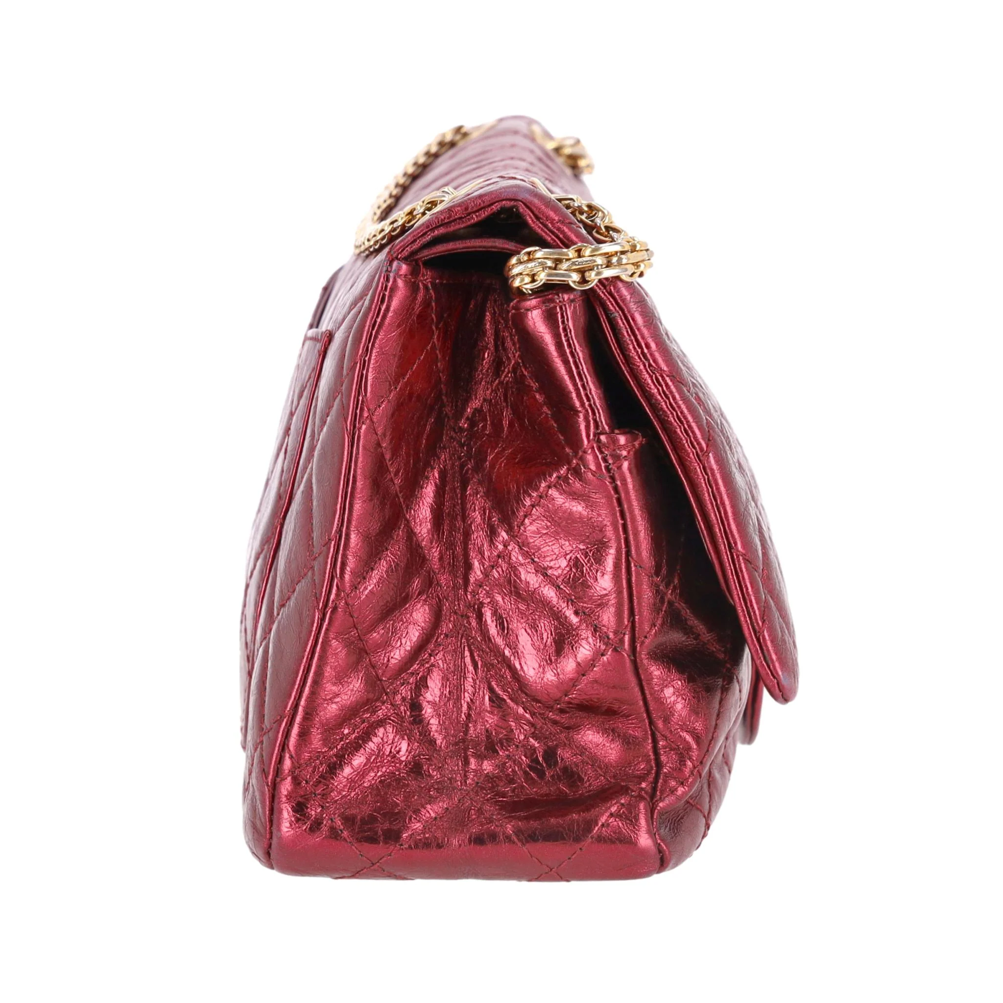Chanel Metallic Quilted Calfskin 2.55 Reissue 227 Flap Bag - Image 4