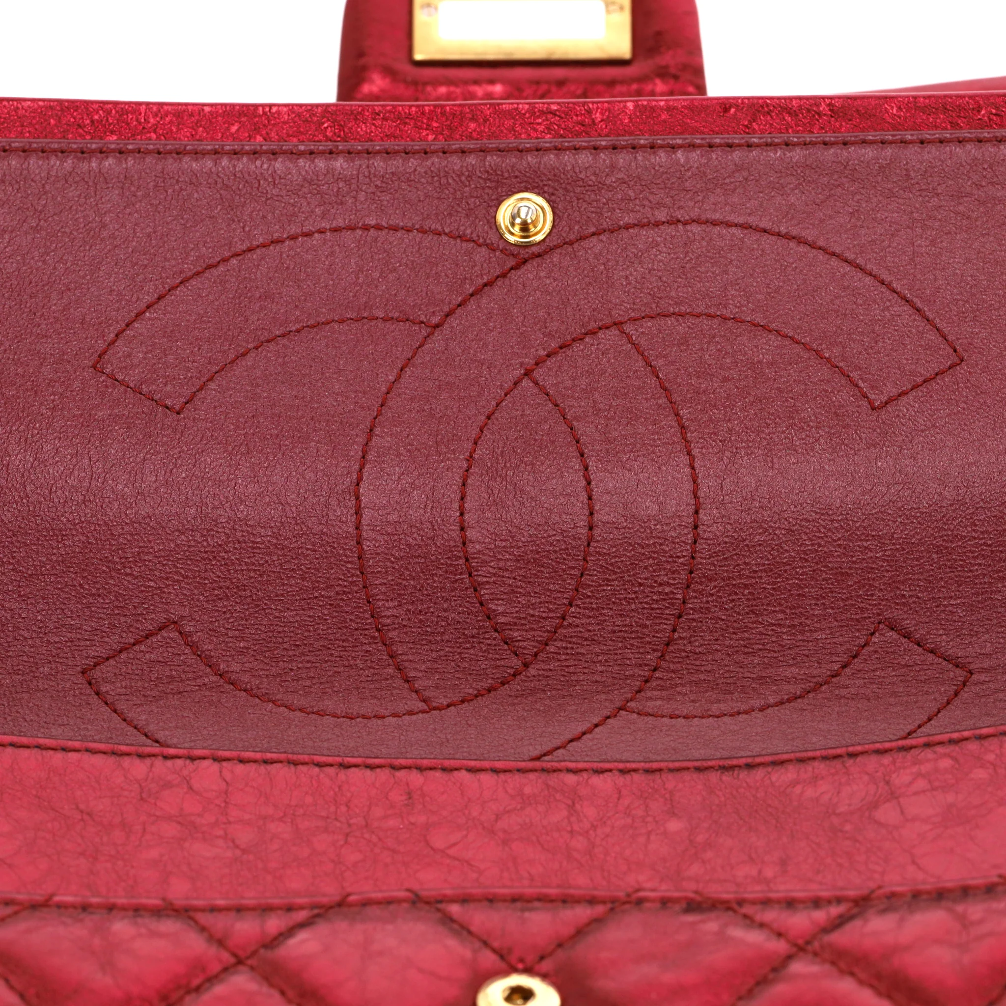 Chanel Metallic Quilted Calfskin 2.55 Reissue 227 Flap Bag - Image 7