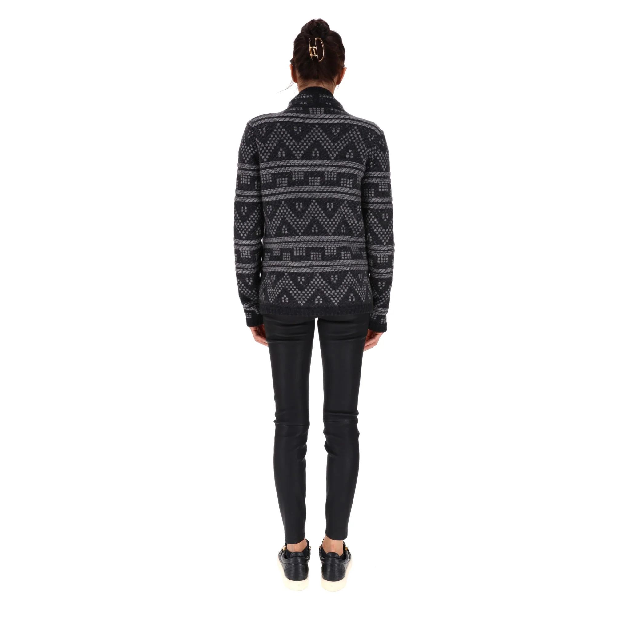Chanel Cashmere Funnel Neck Cardigan/Jacket. Size 42FR - Image 4