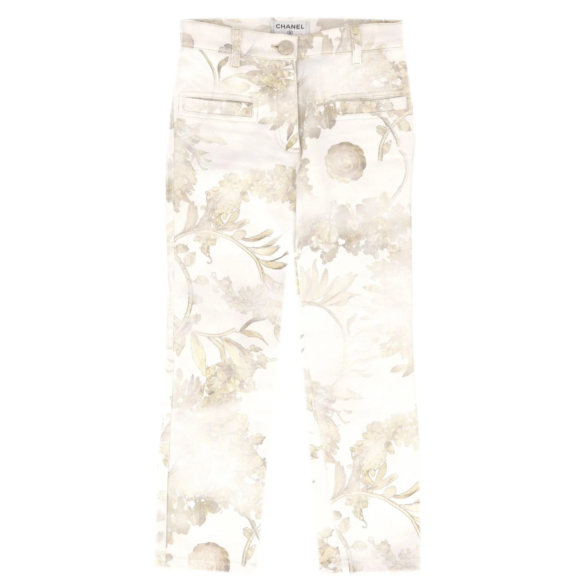 Chanel Paris-Greece Cruise Collection Cropped Jeans. Size 34FR