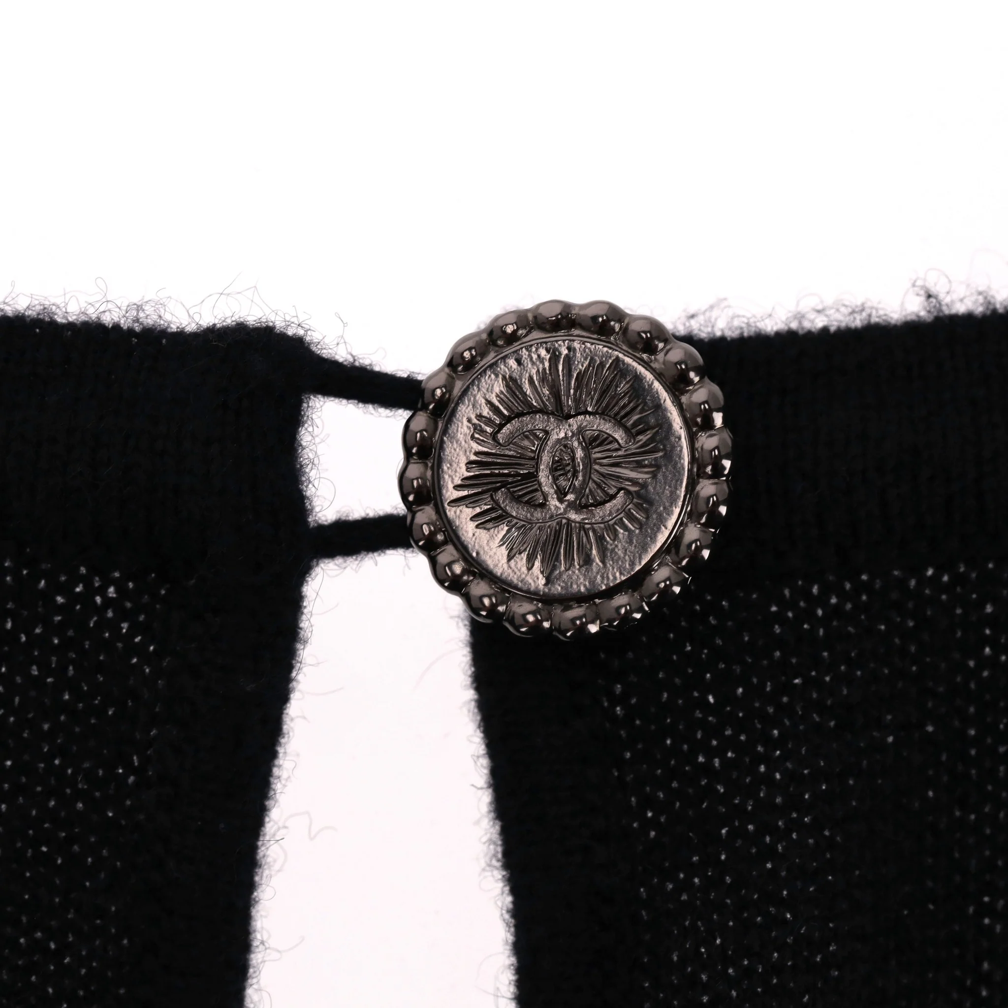 Chanel Pearl & Camellia Flower Cashmere Dress. Size 42IT - Image 5
