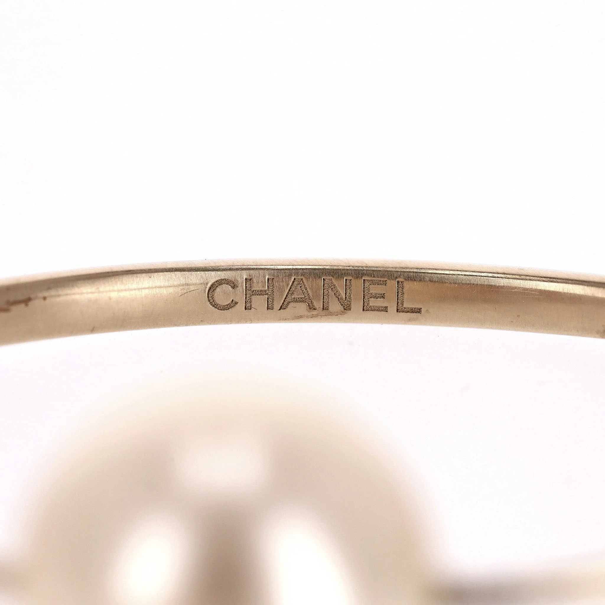 Chanel Pearl Detail Oversized Hoop Earrings - Image 6