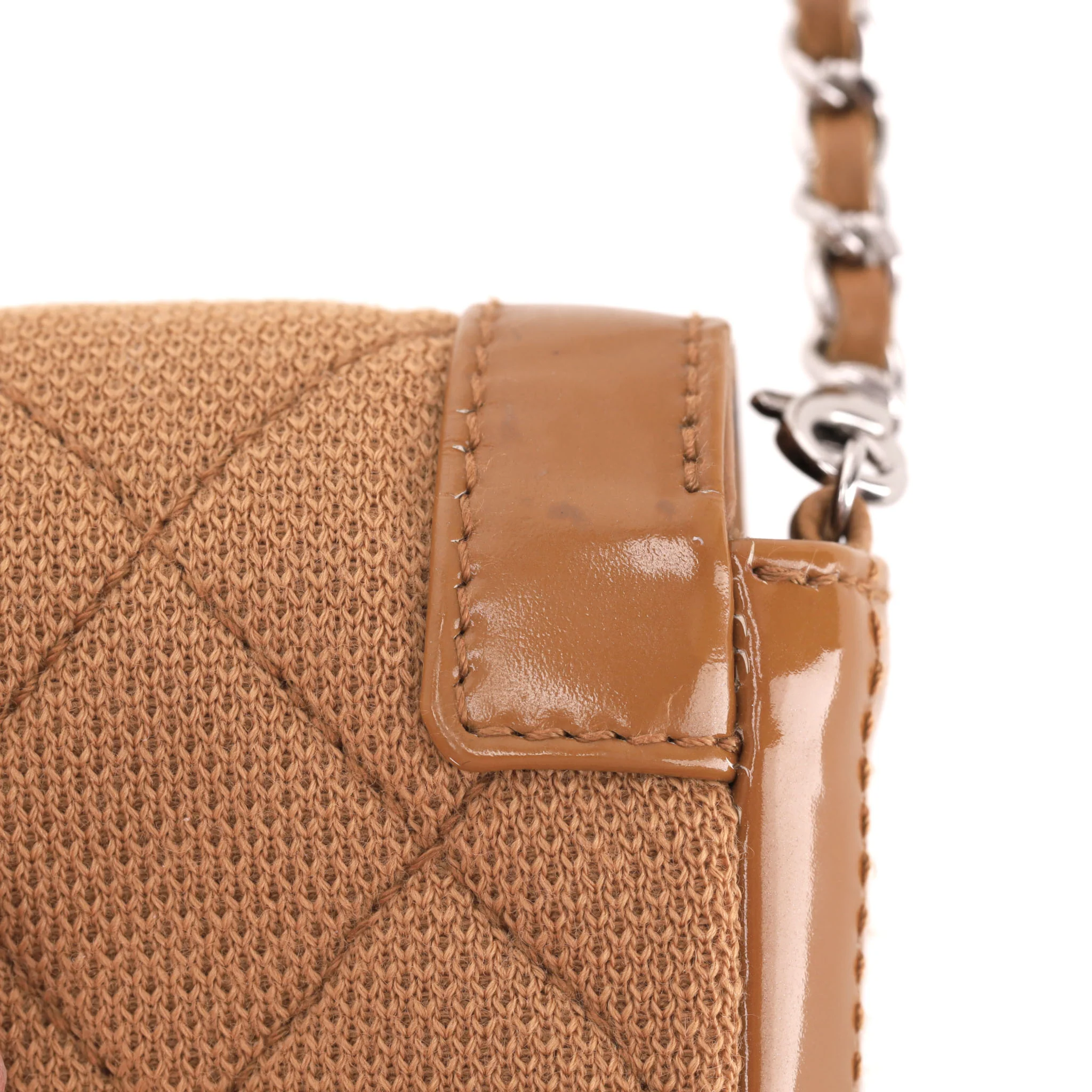 Chanel Reissue East West Jersey & Patent Leather Shoulder Bag - Image 11