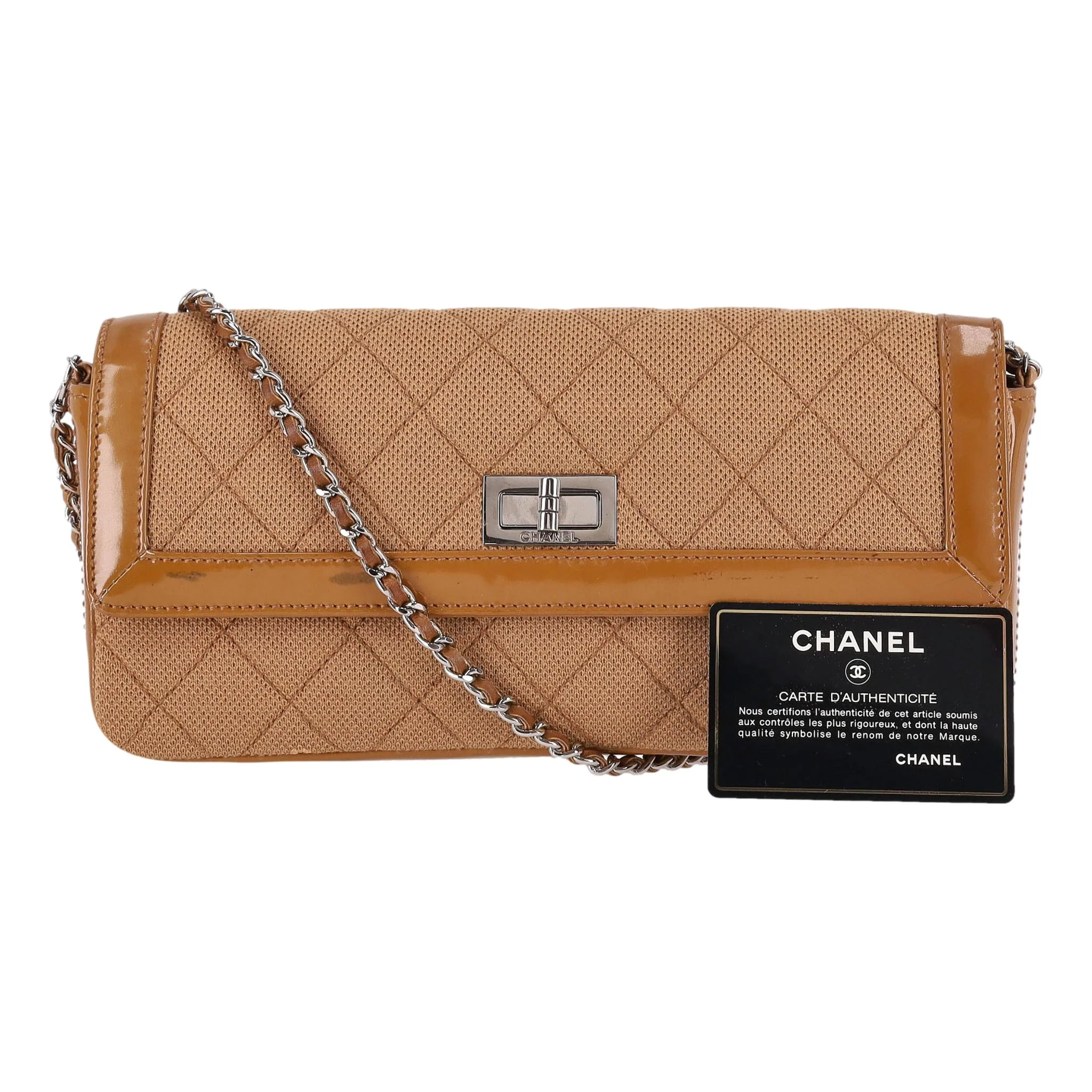 Chanel Reissue East West Jersey & Patent Leather Shoulder Bag - Image 2