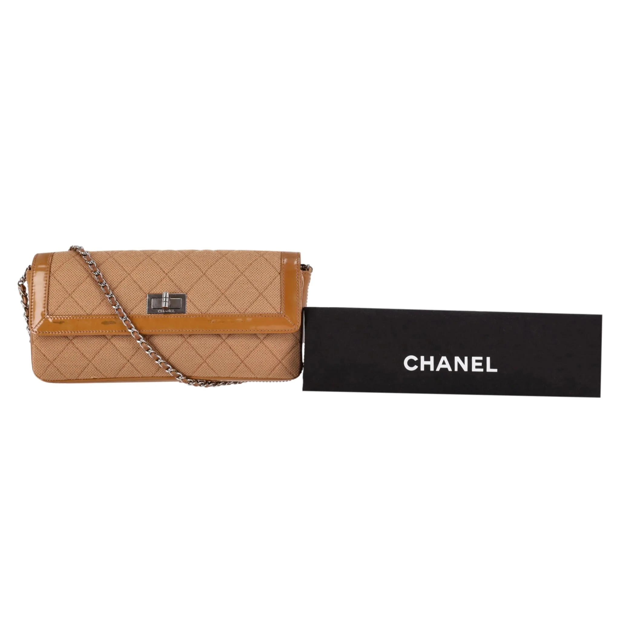Chanel Reissue East West Jersey & Patent Leather Shoulder Bag - Image 7