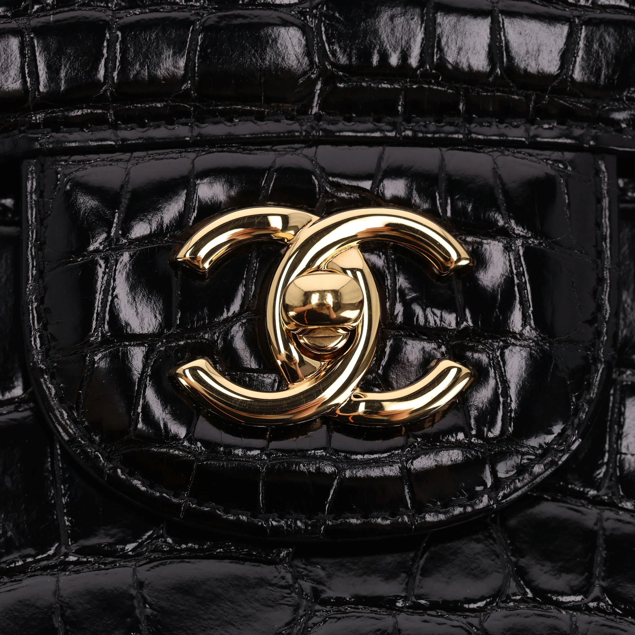 Chanel Shiny Alligator Jumbo Double Flap Bag - Image 10