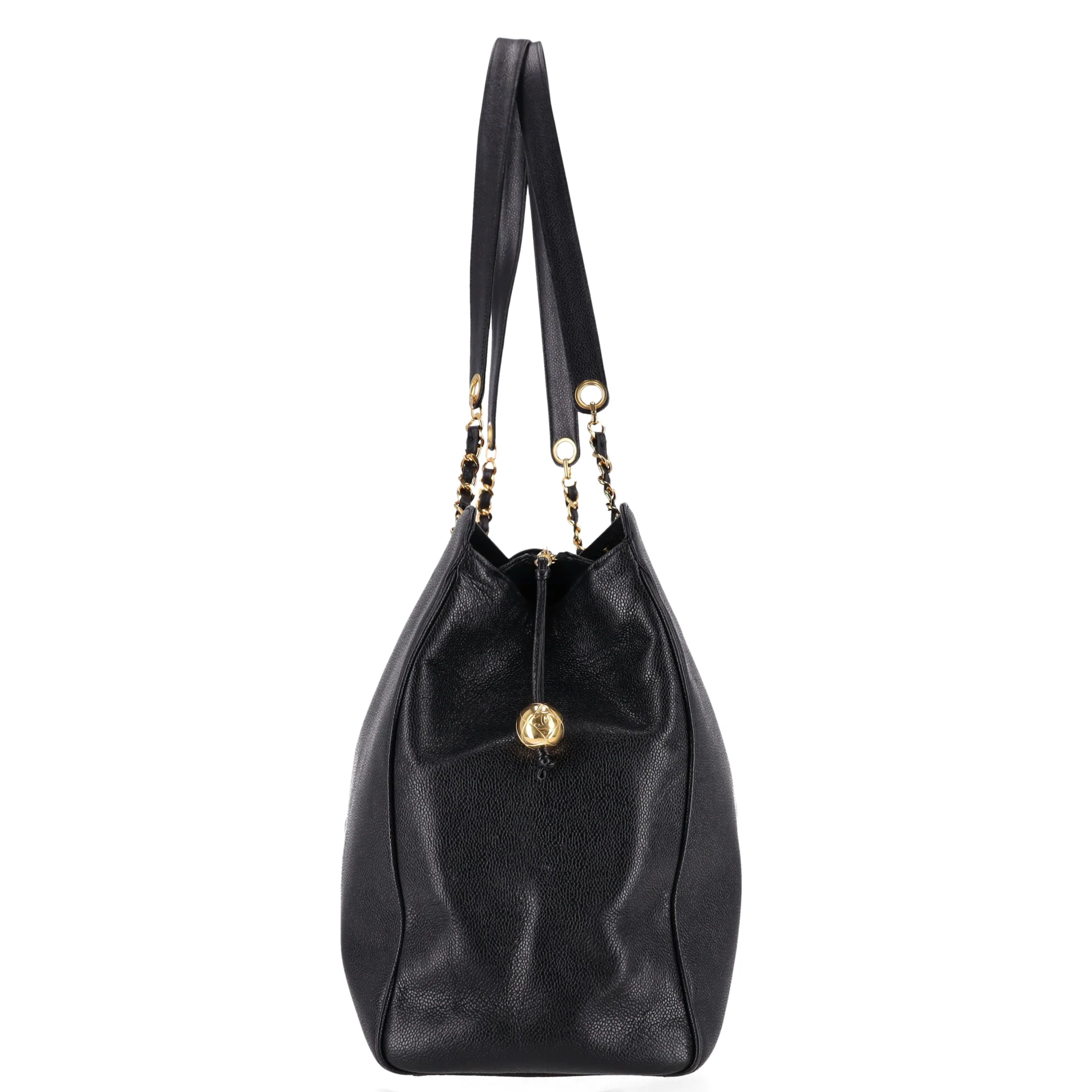 Chanel Vintage 1990's Supermodel Leather XXL Tote Bag - Image 5