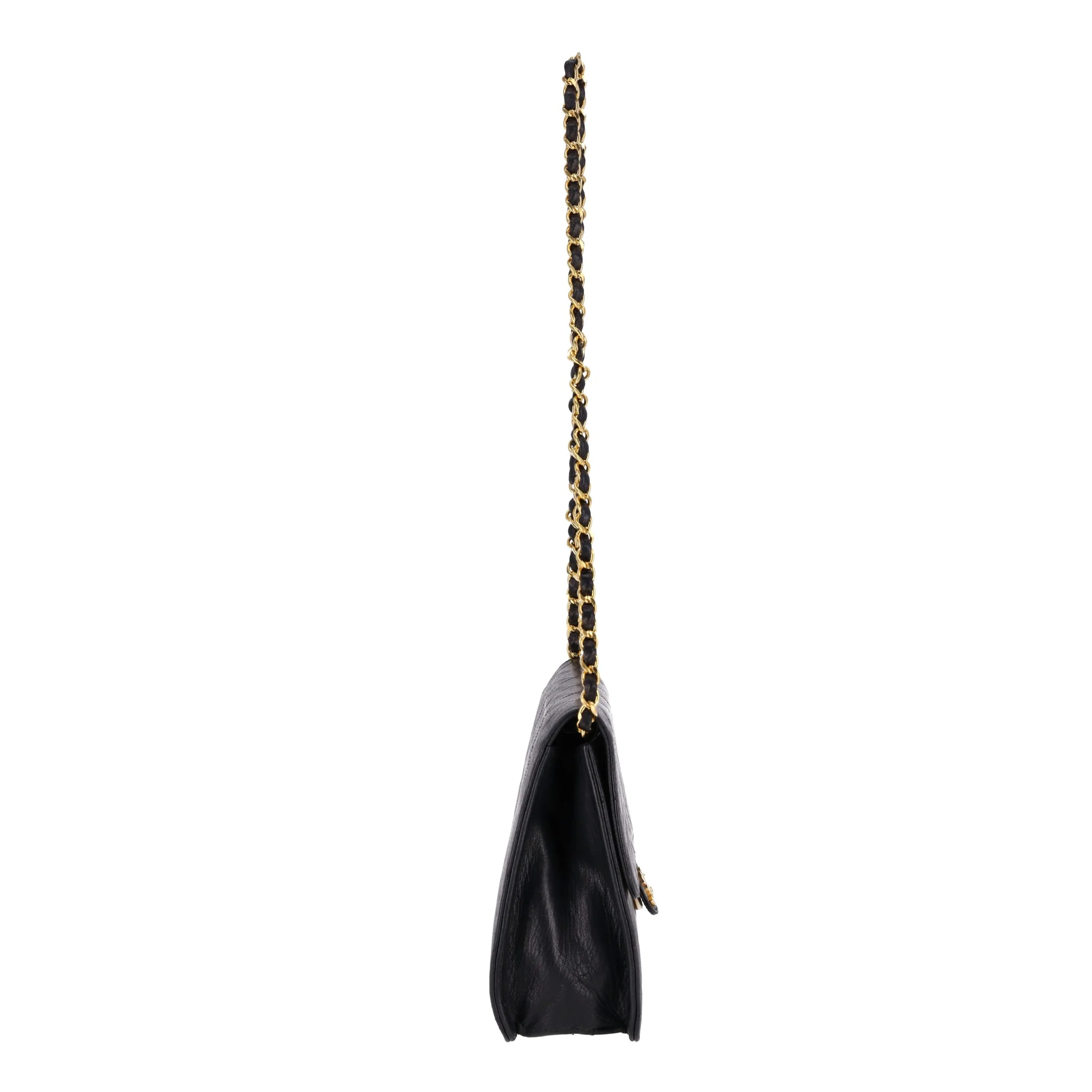 Chanel Vintage Timeless Single Flap Small Lambskin Leather Bag - Image 3