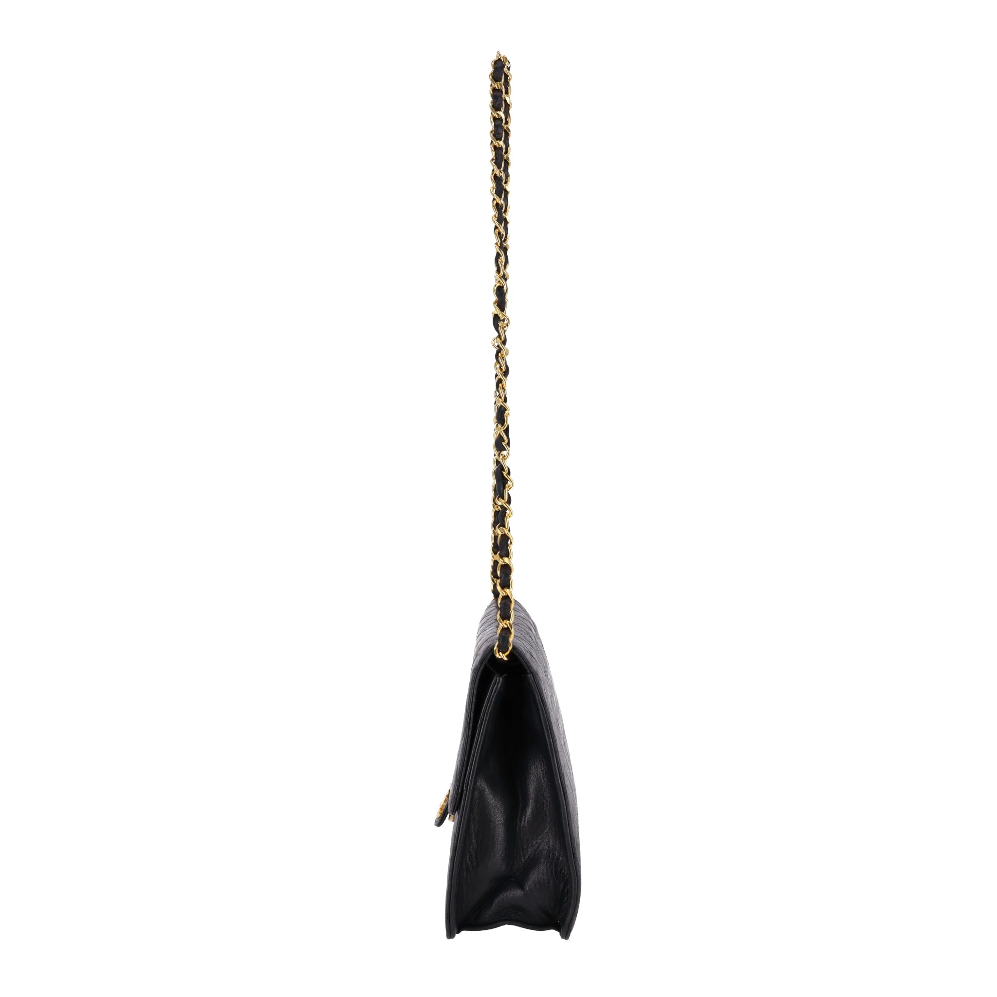 Chanel Vintage Timeless Single Flap Small Lambskin Leather Bag - Image 6