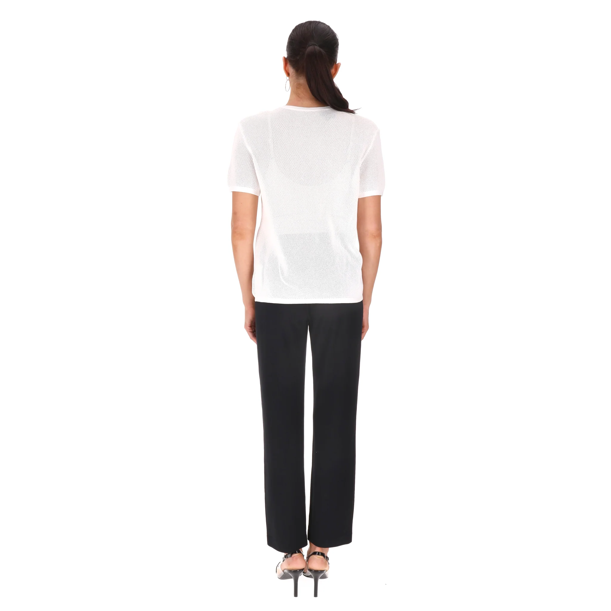 Chanel ‘CC' Embroidered Mesh Top.Size 36FR - Image 5