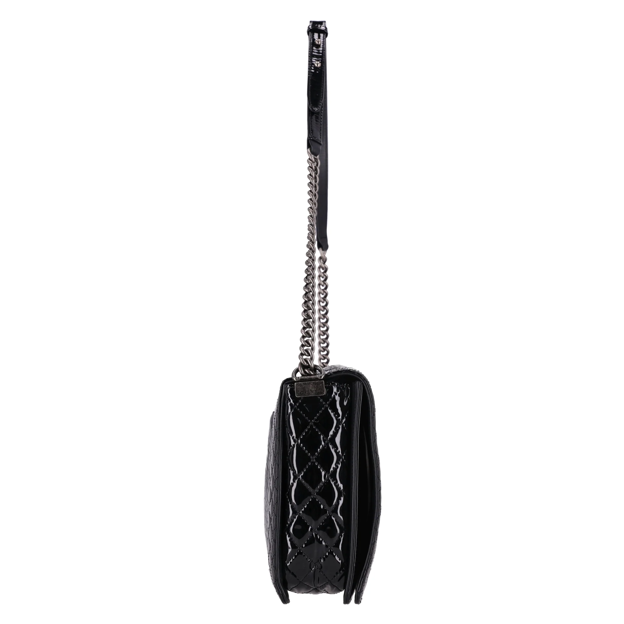 Chanel X/L Boy Bag In Alligator Skin & Patent Leather - Image 7