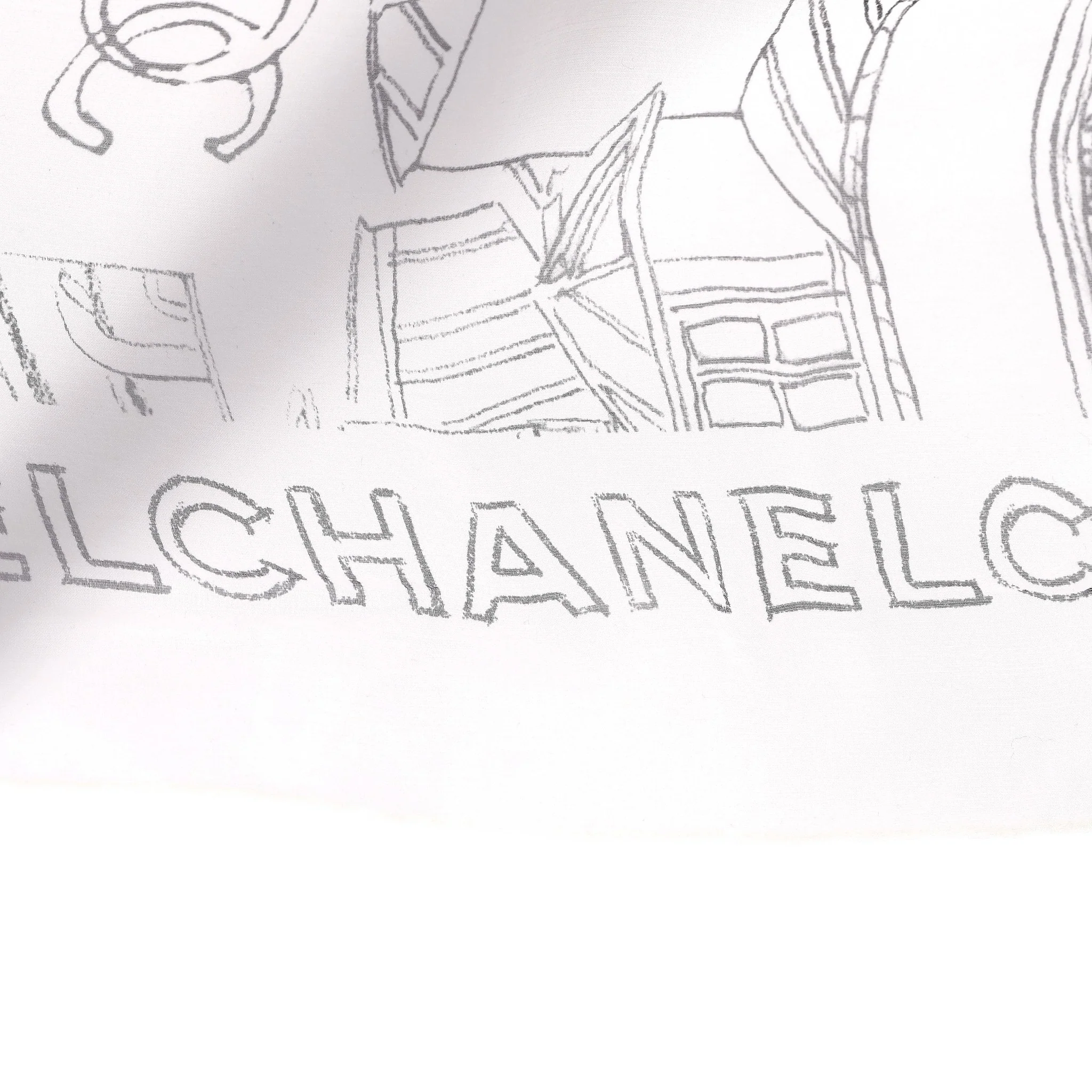 Chanel  XL 'Paris Roofs' Printed Silk Scarf - Image 6