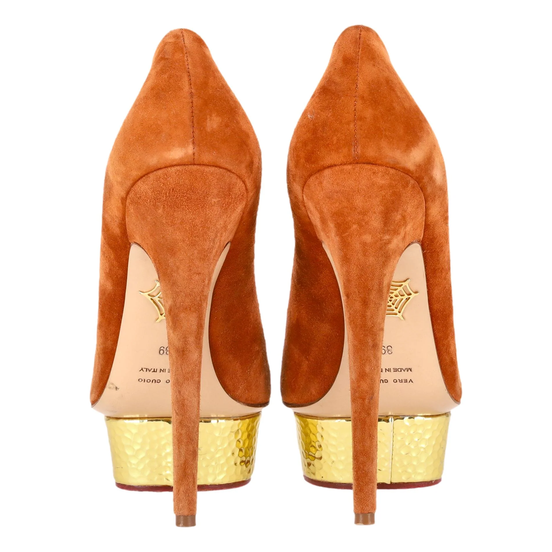 Charlotte Olympia Dolly Pumps With A Metallic Platform. Size 39 - Image 4