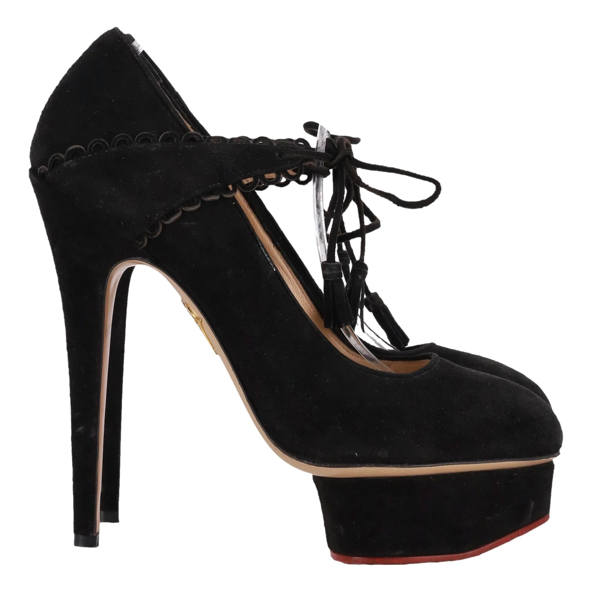 Charlotte Olympia Ophelia Suede Platform Heels. Size 38 - Image 3