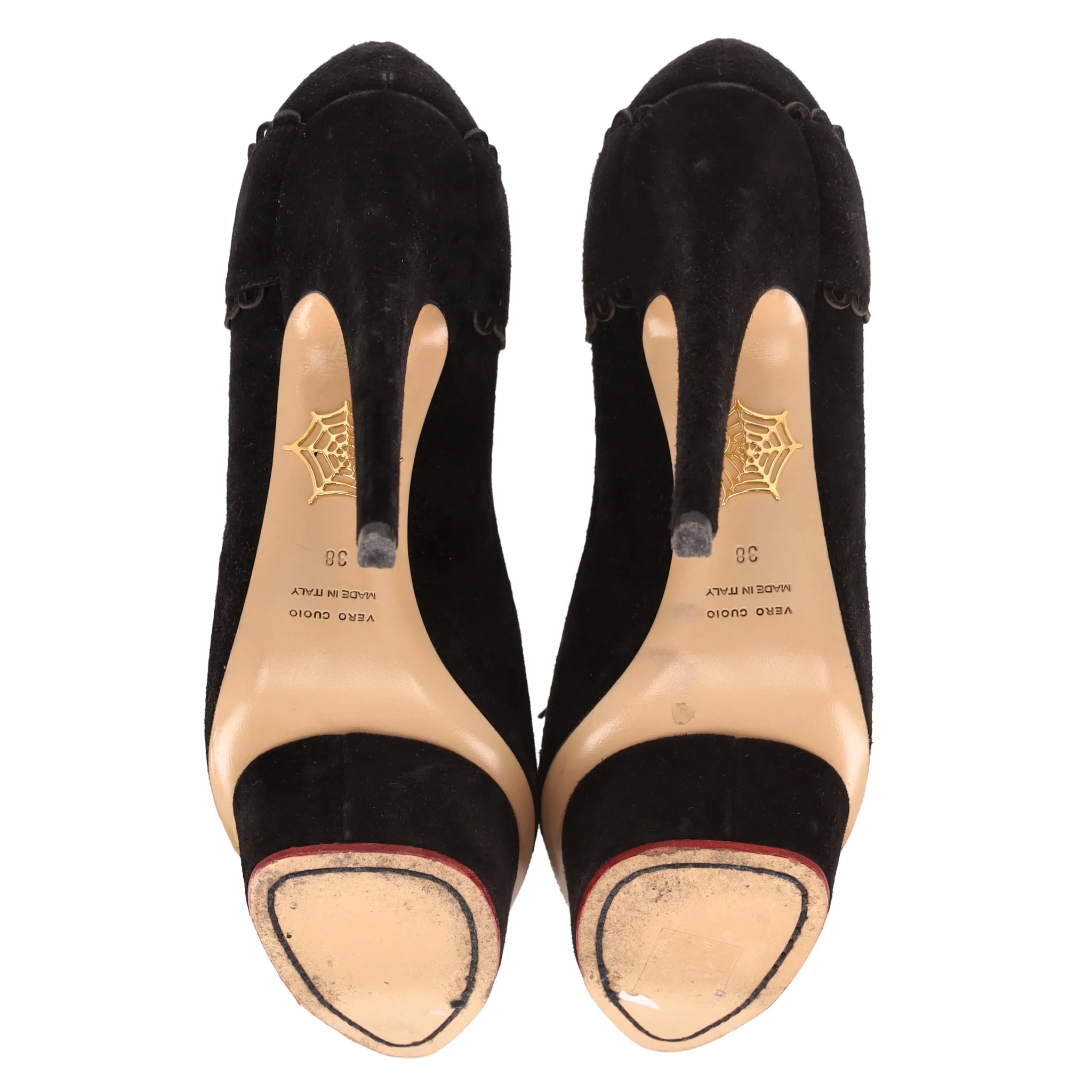 Charlotte Olympia Ophelia Suede Platform Heels. Size 38 - Image 5