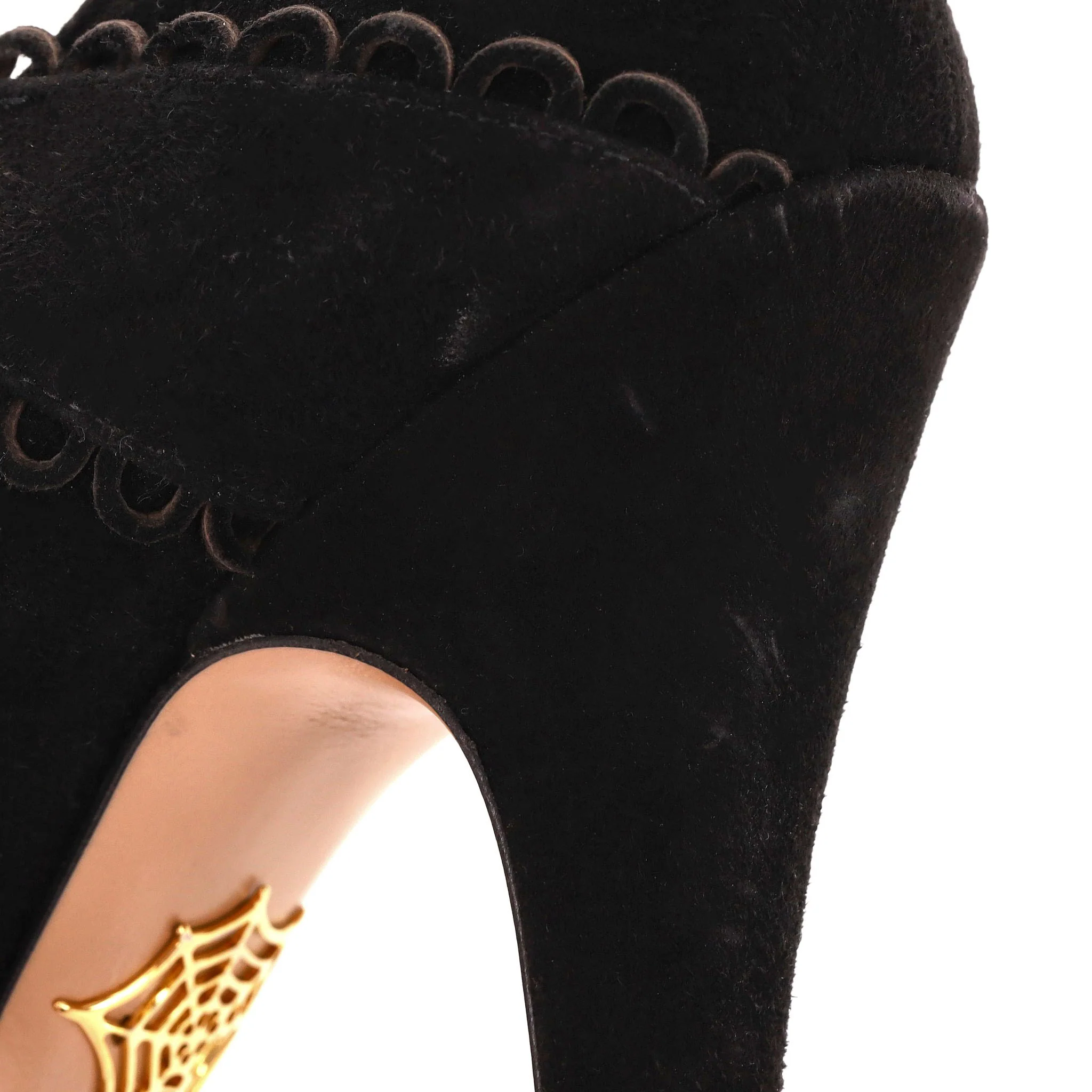 Charlotte Olympia Ophelia Suede Platform Heels. Size 38 - Image 9