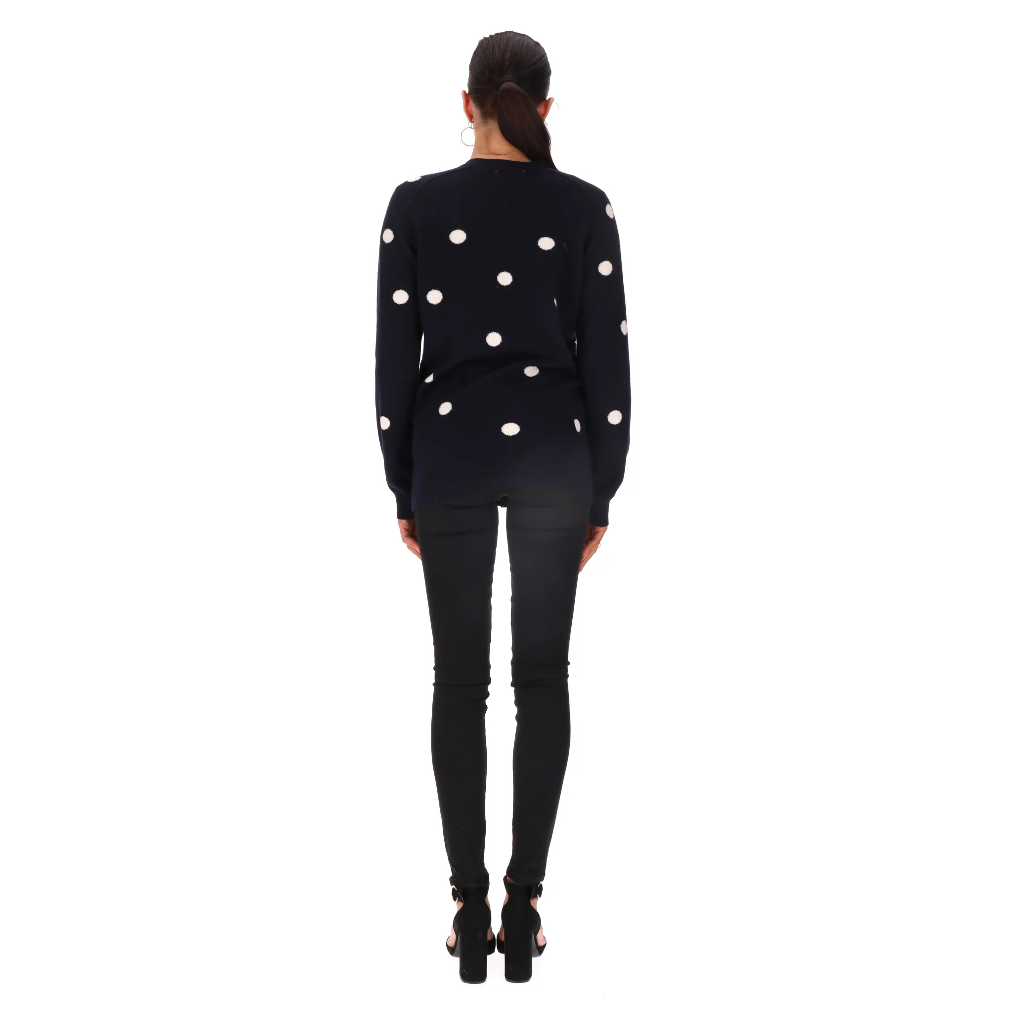 Chinti & Parker Cashmere Polka-Dot Cardigan. Size M - Image 4