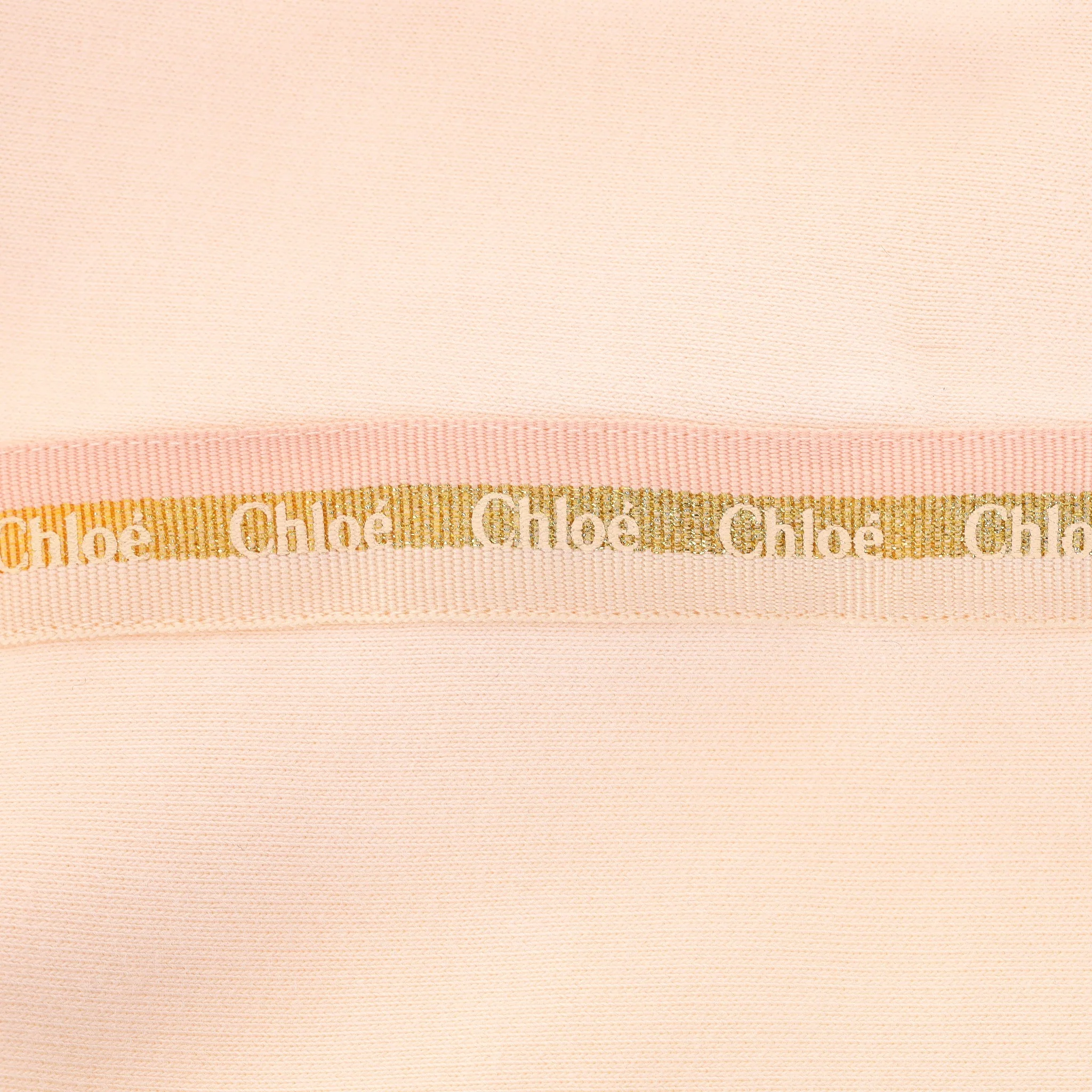 Chloe Baby Girl Logo Stripe Cotton Track Pants. Size 12M - Image 3