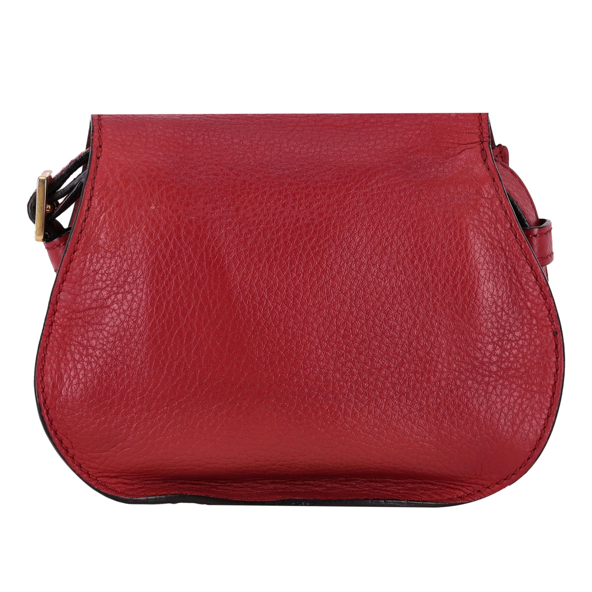 Chloe Marcie Leather Saddle Small Crossbody Bag - Image 4