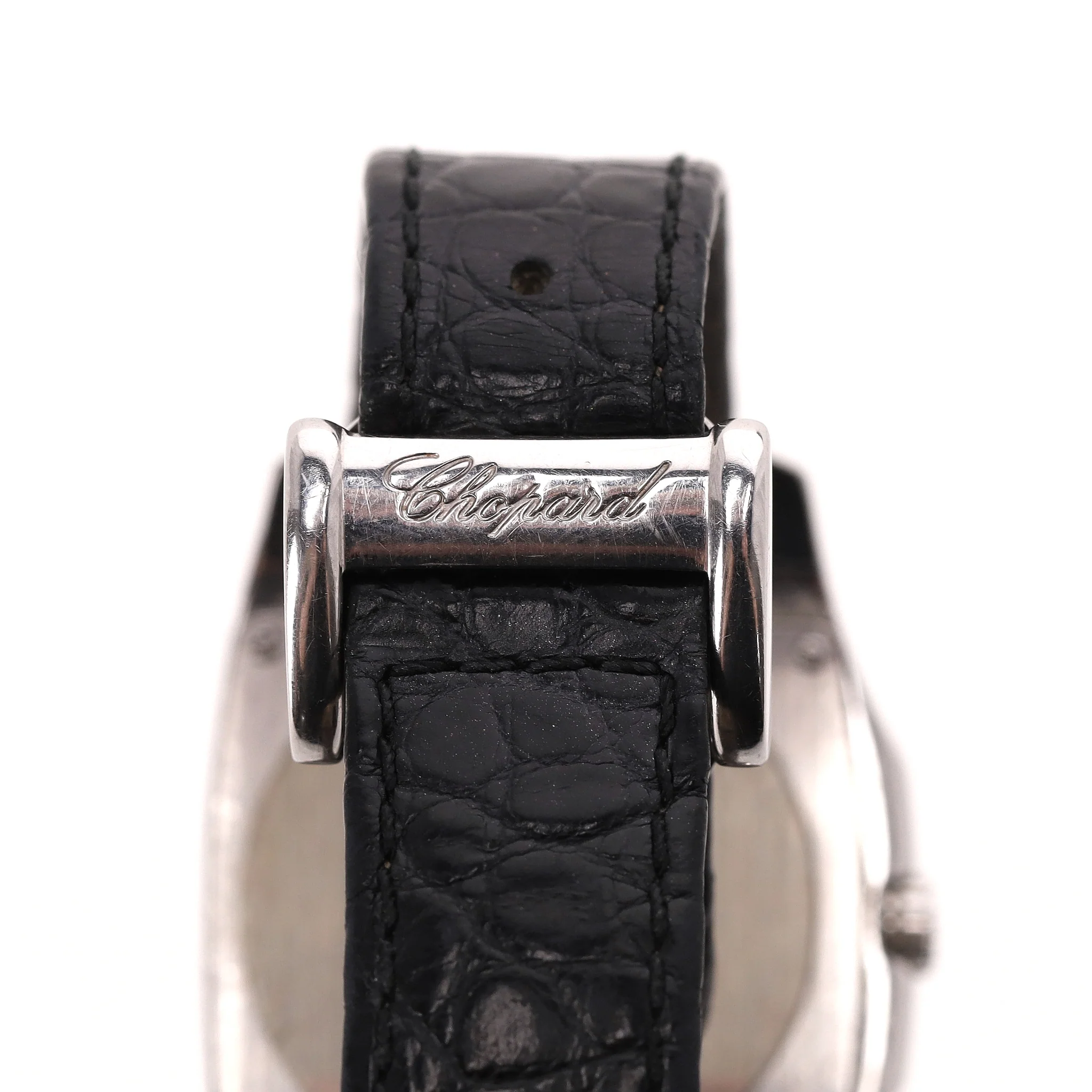 Chopard Two O Ten Diamond & Stainless Steel Watch With Crocodile Skin Strap - Image 7