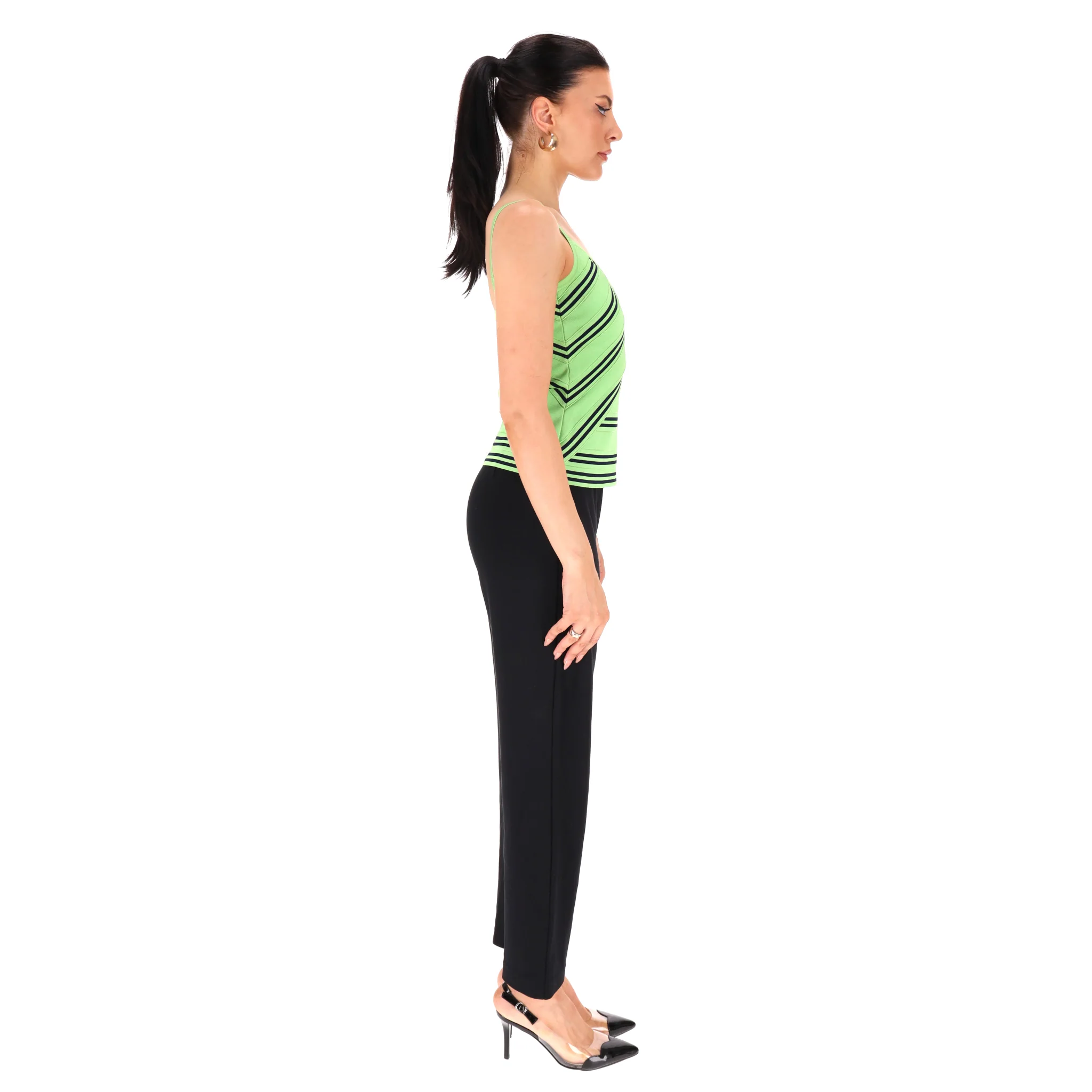 Christian Dior Boutique Chevron Stripe Pattern Top. Size 36FR - Image 3