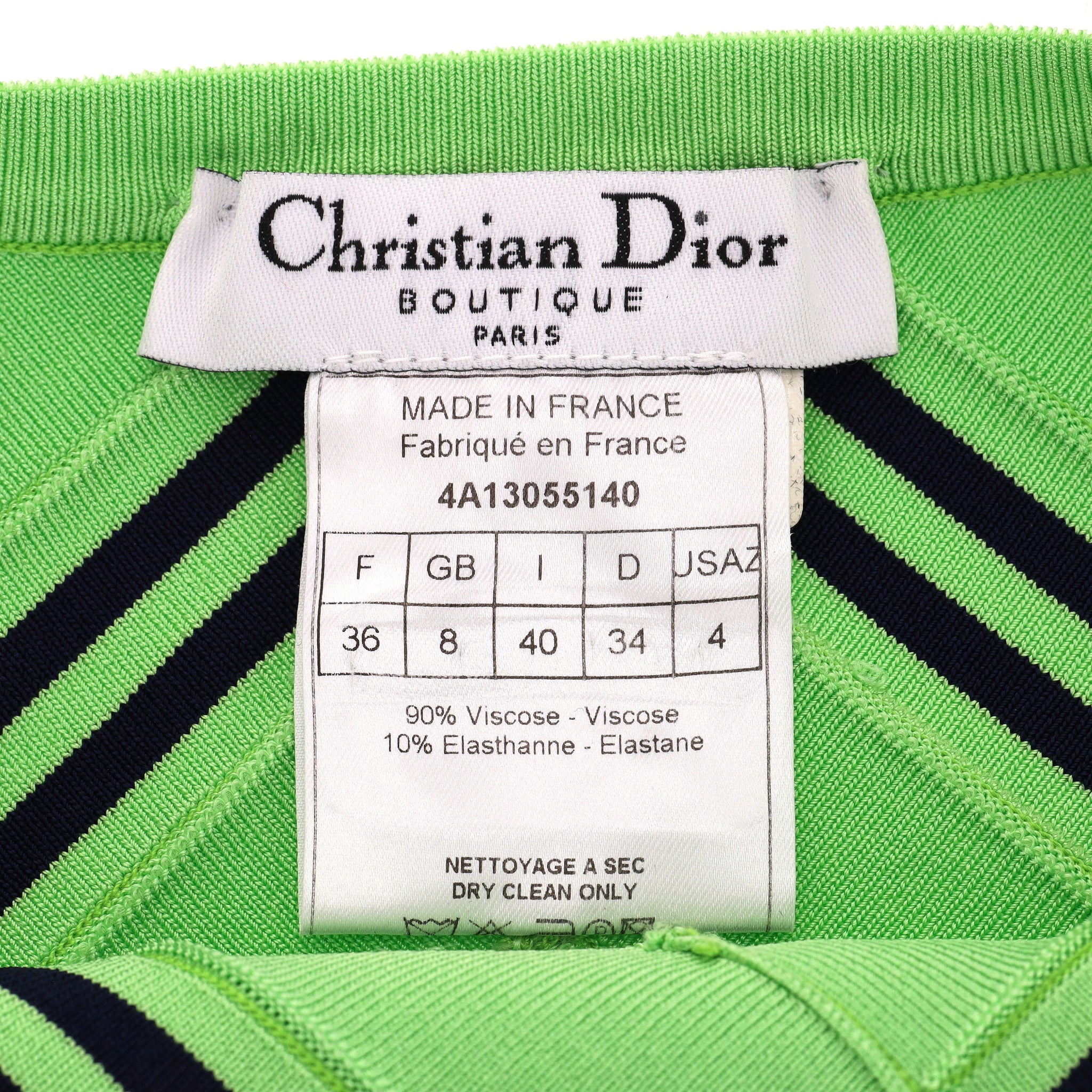 Christian Dior Boutique Chevron Stripe Pattern Top. Size 36FR - Image 5