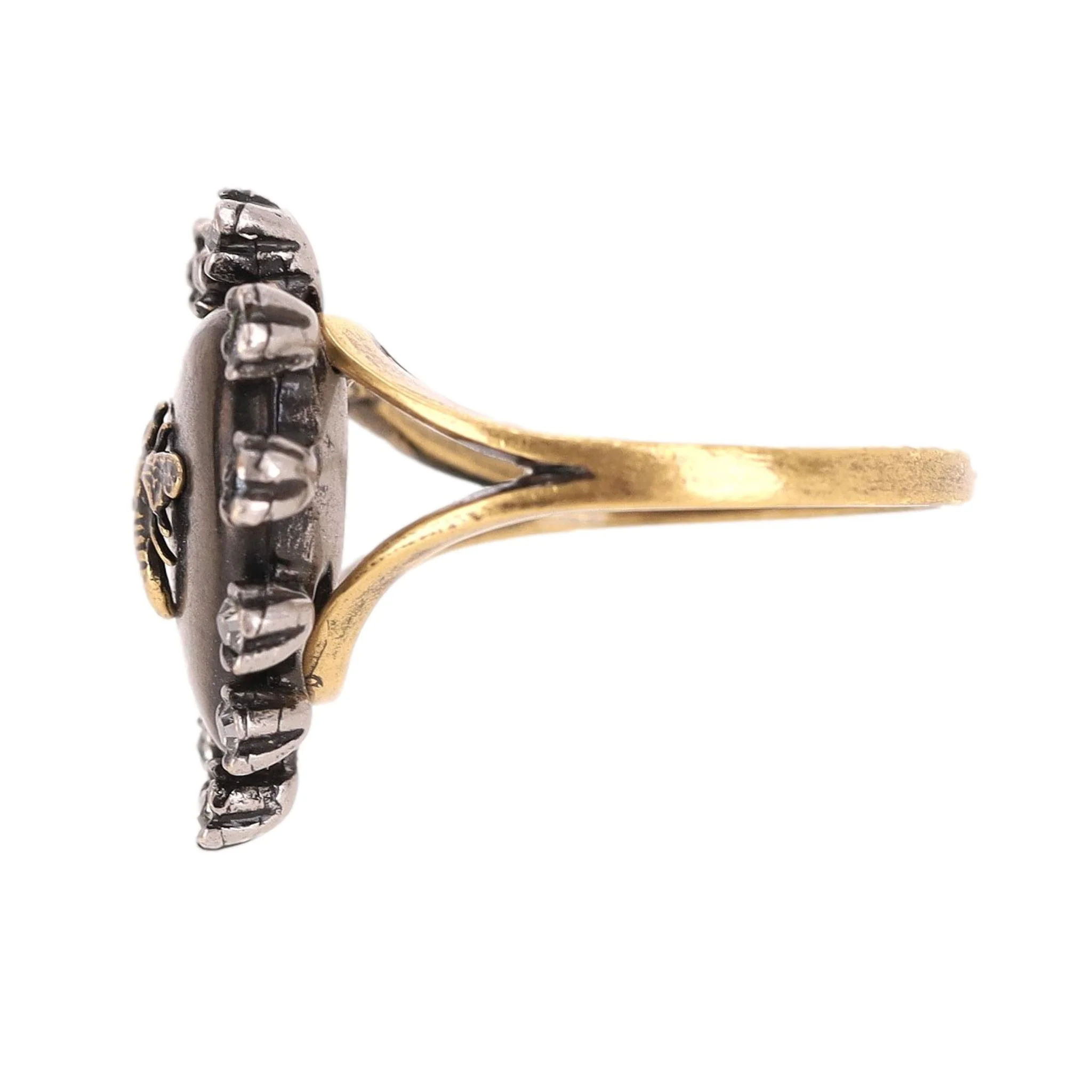 Dior Crystal Heart-Shaped Bee Ring - Image 5