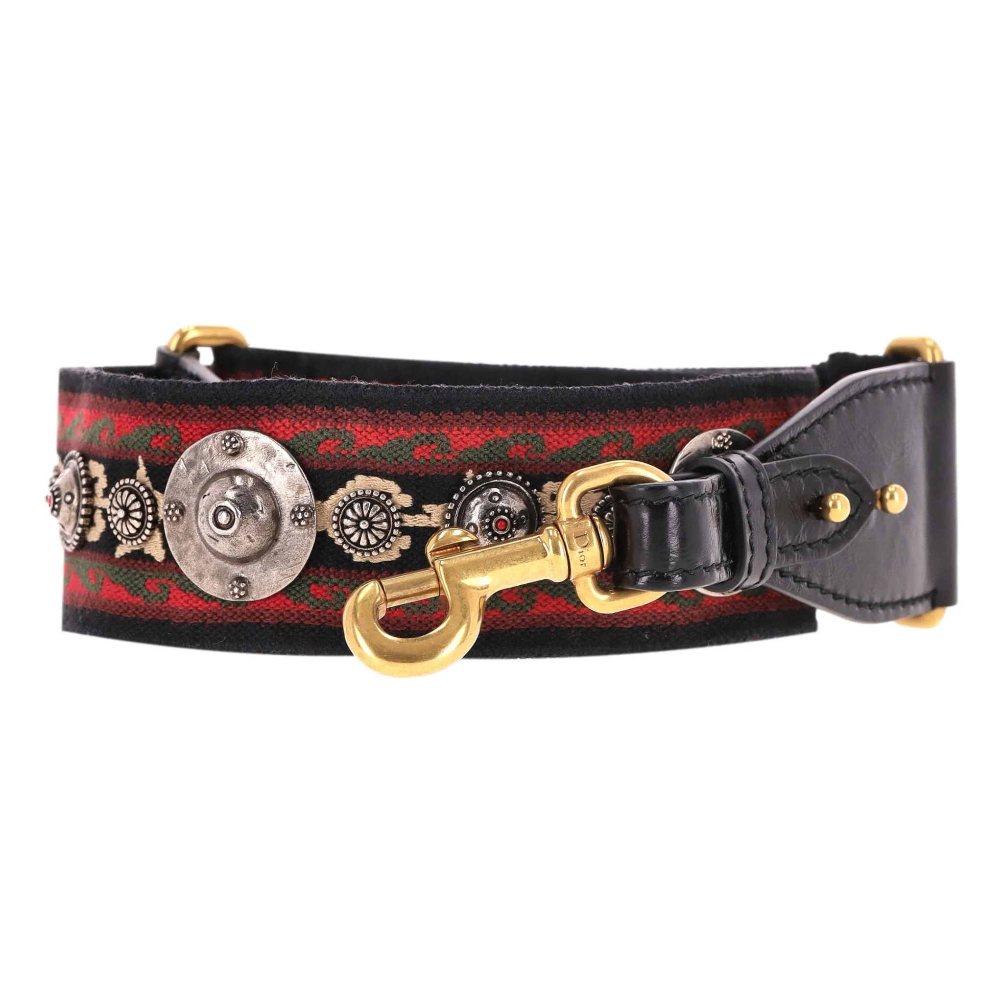 Christian Dior Embroidered Canvas Bag Strap - Image 2