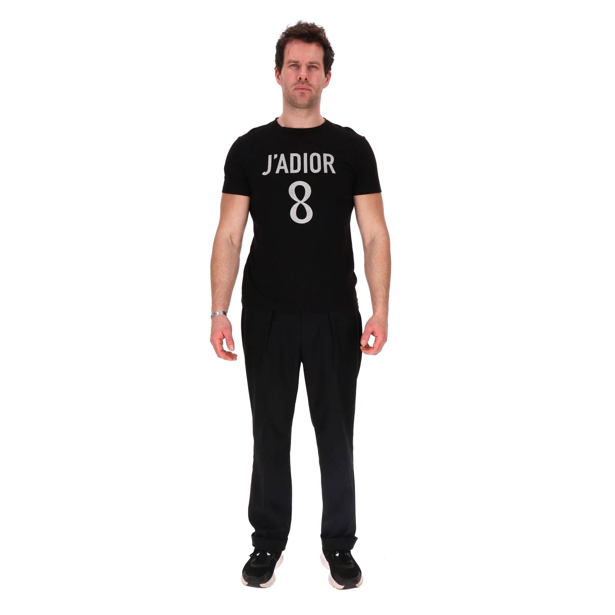Christian Dior 'J'Adior 8' Cotton & Linen T-Shirt. Size L - Image 2
