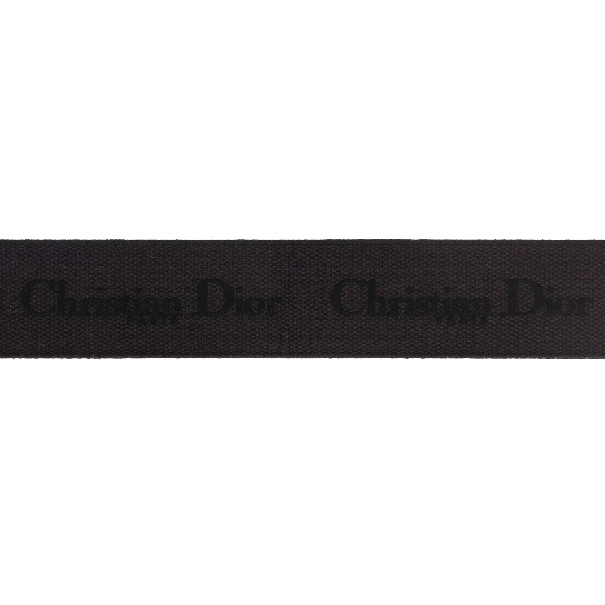 Christian Dior Logo Canvas & Leather Embroidered Belt - Image 10