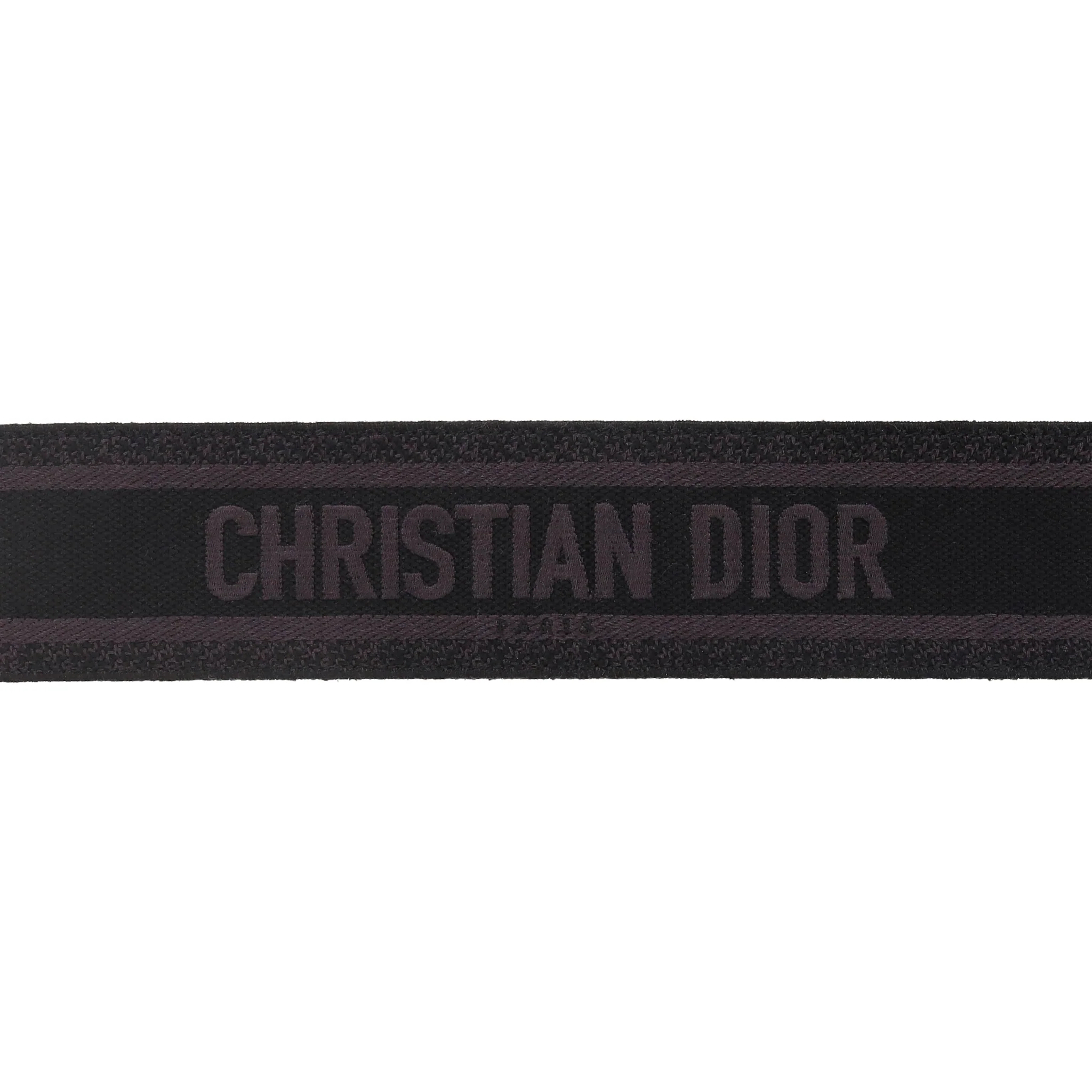 Christian Dior Logo Canvas & Leather Embroidered Belt - Image 9