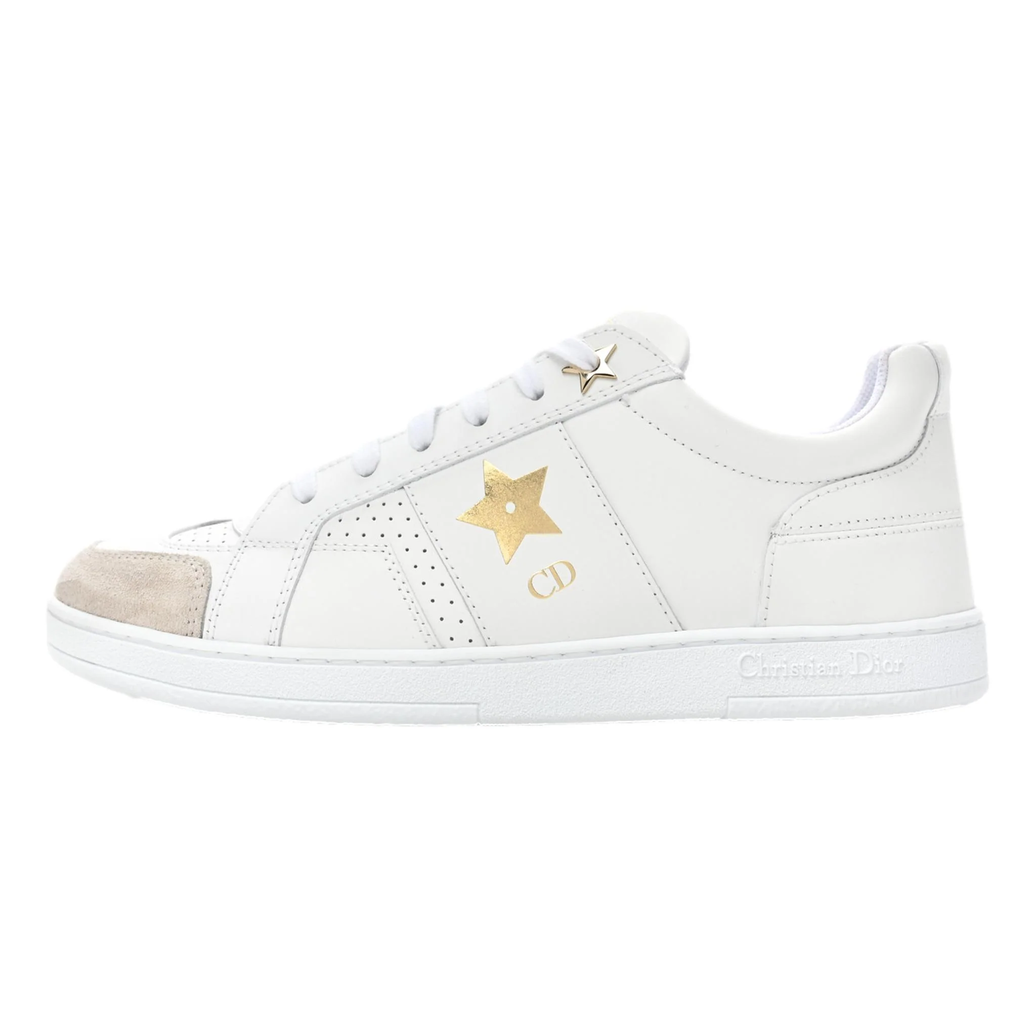 Christian Dior Star Leather & Suede Sneakers. Size 35