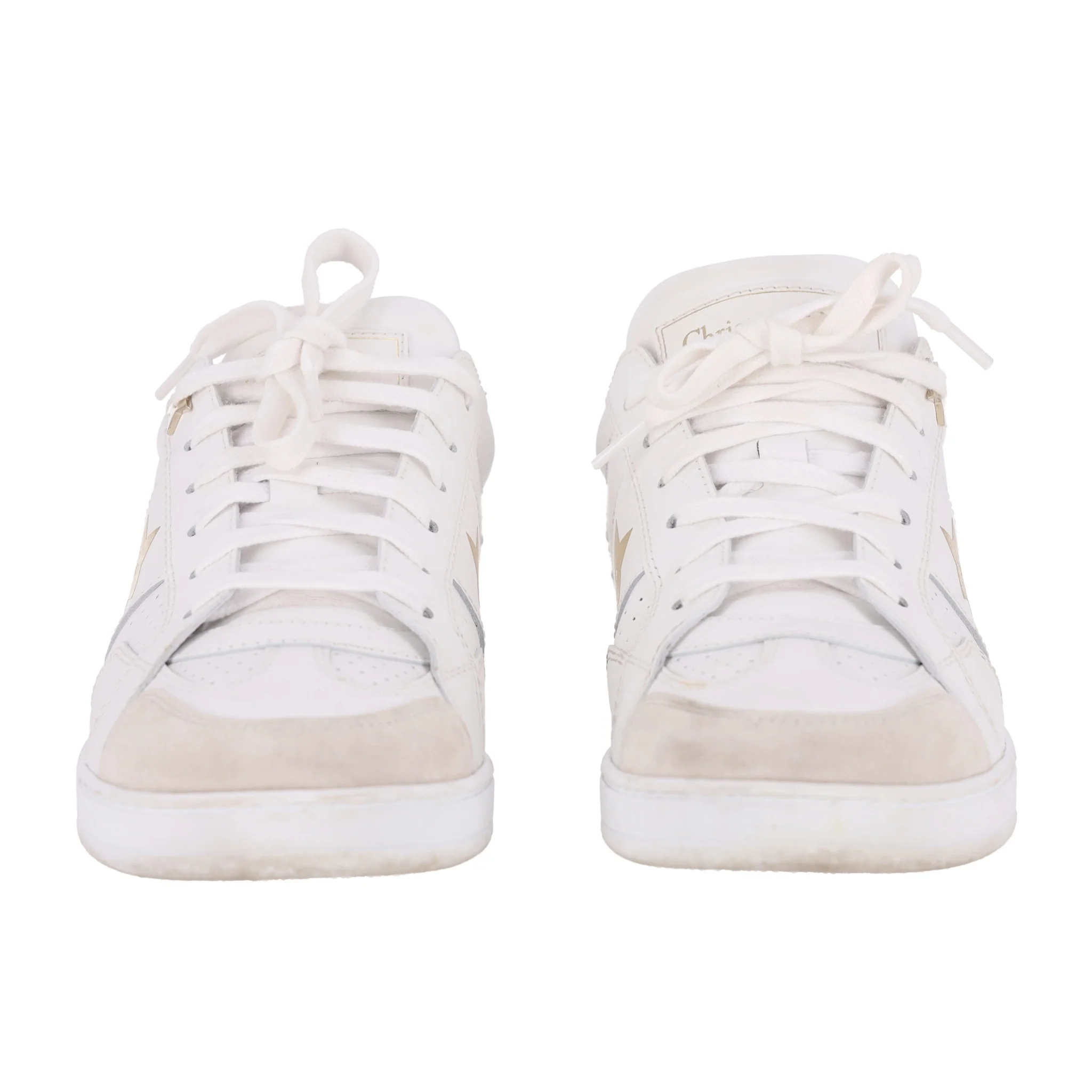 Christian Dior Star Leather & Suede Sneakers. Size 35 - Image 3