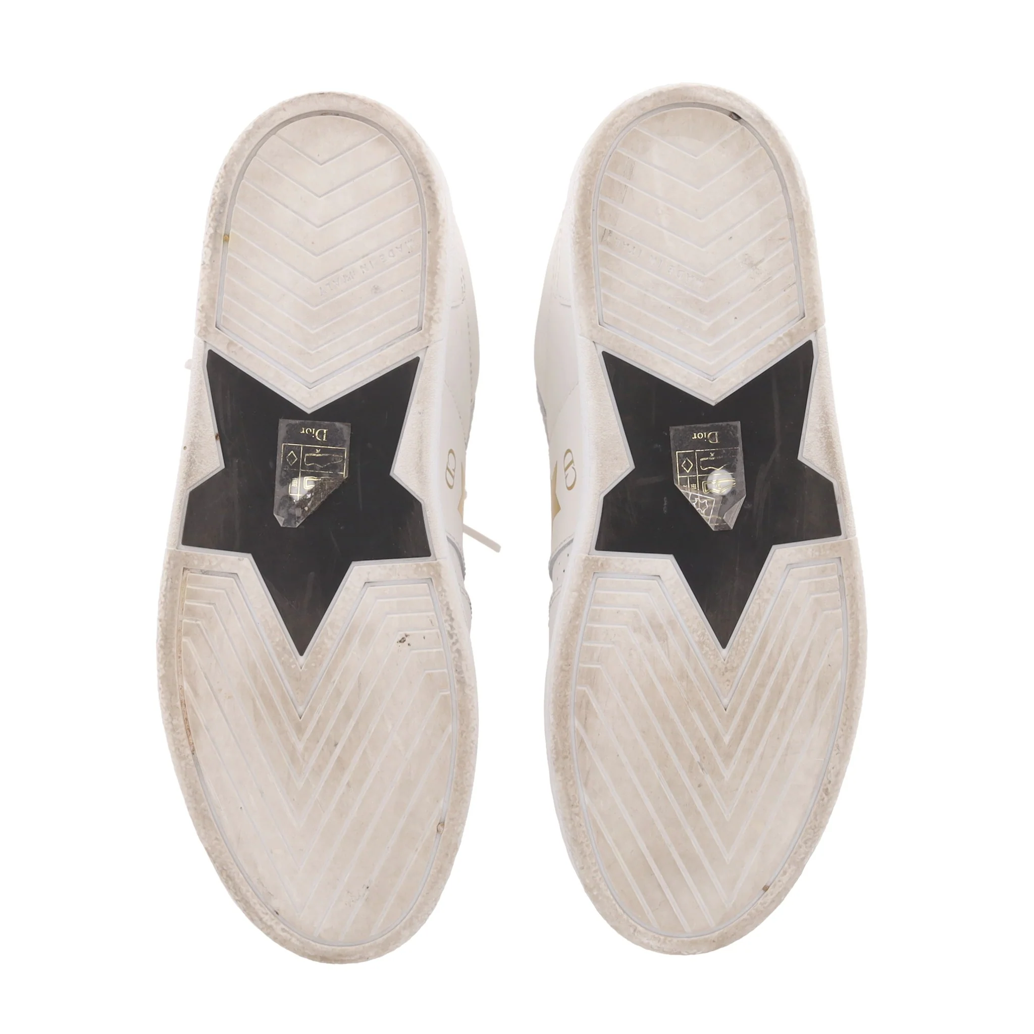 Christian Dior Star Leather & Suede Sneakers. Size 35 - Image 6
