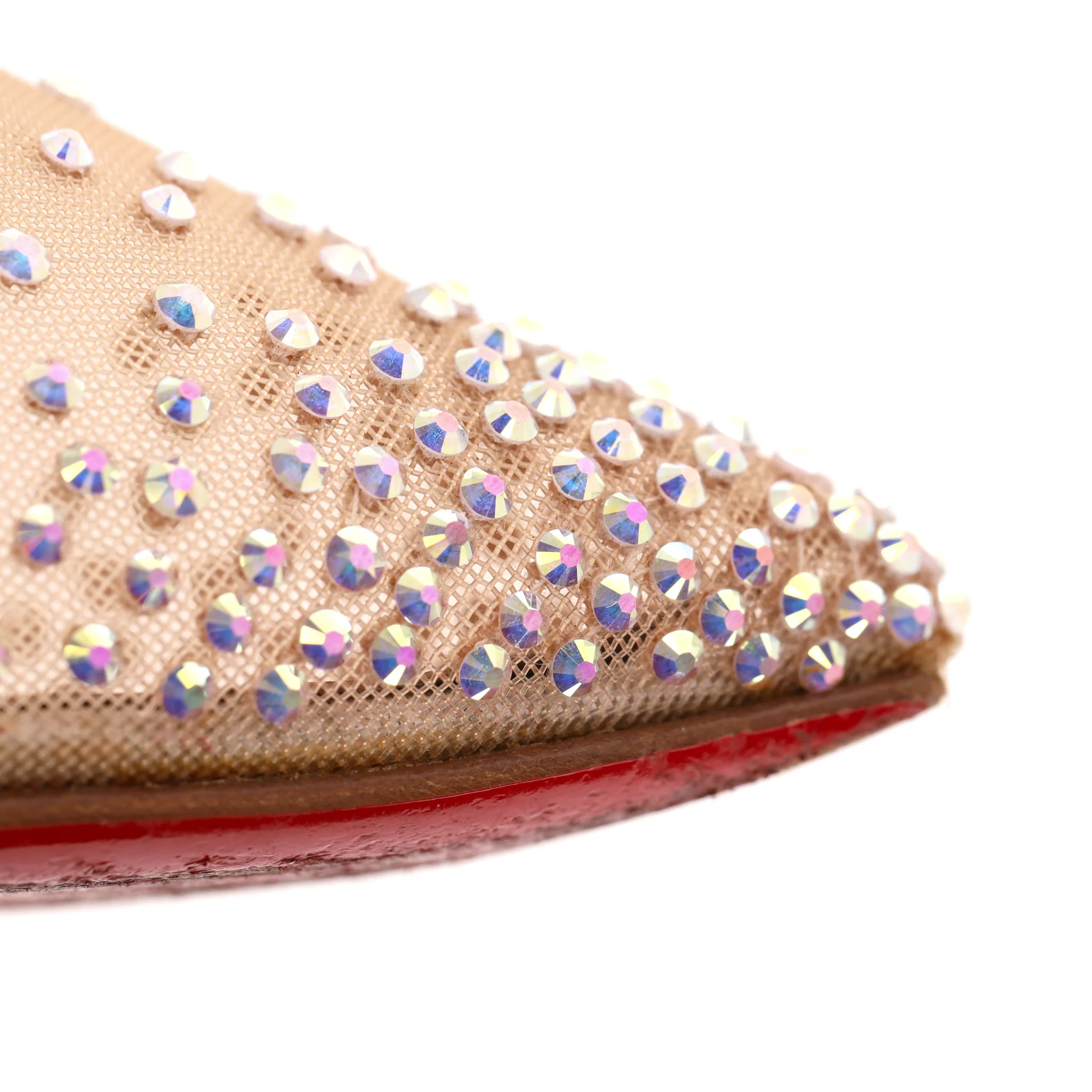 Christian Louboutin Follies Strass Crystal Embellished Mesh Pumps. Size 38 - Image 9