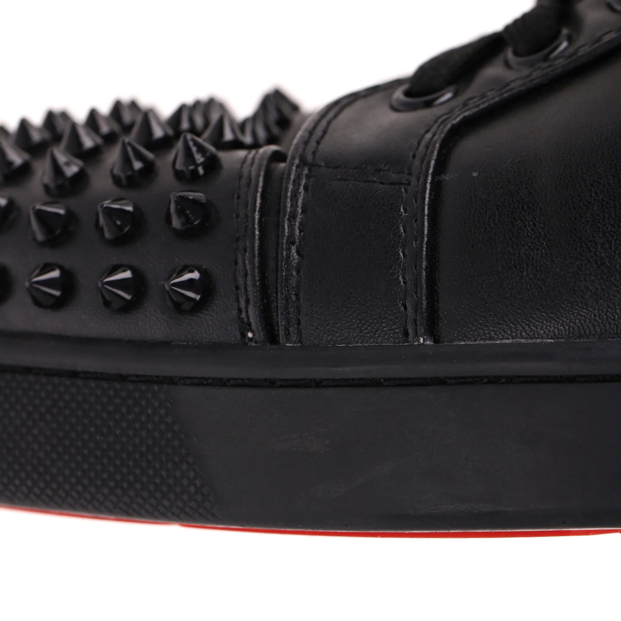 Christian Louboutin Louis Junior Spikes Leather Sneakers. Size 44 - Image 10