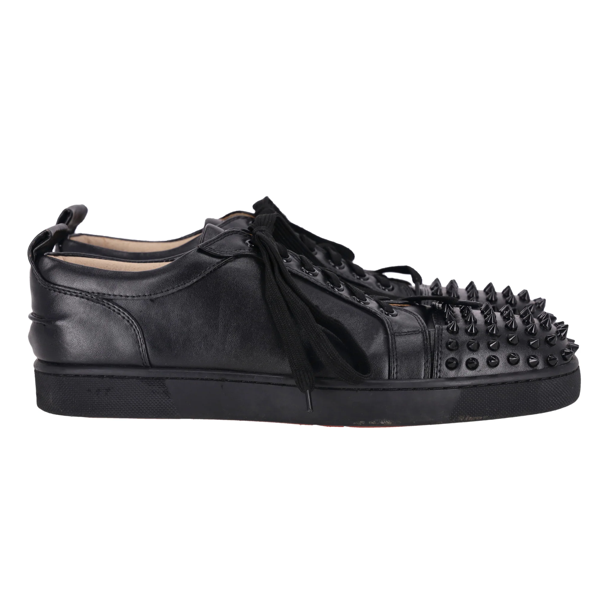 Christian Louboutin Louis Junior Spikes Leather Sneakers. Size 44 - Image 5