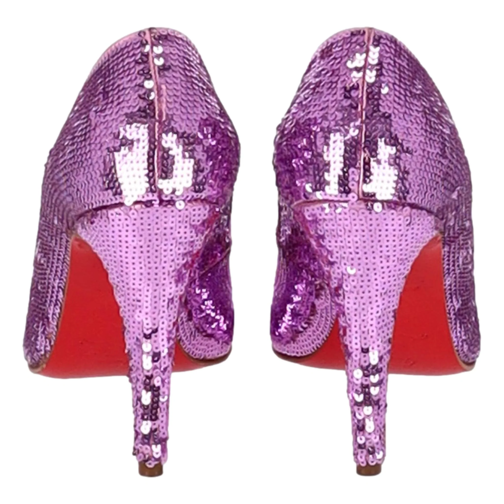 Christian Louboutin Metallic Sequined Pumps. Size 36 - Image 6
