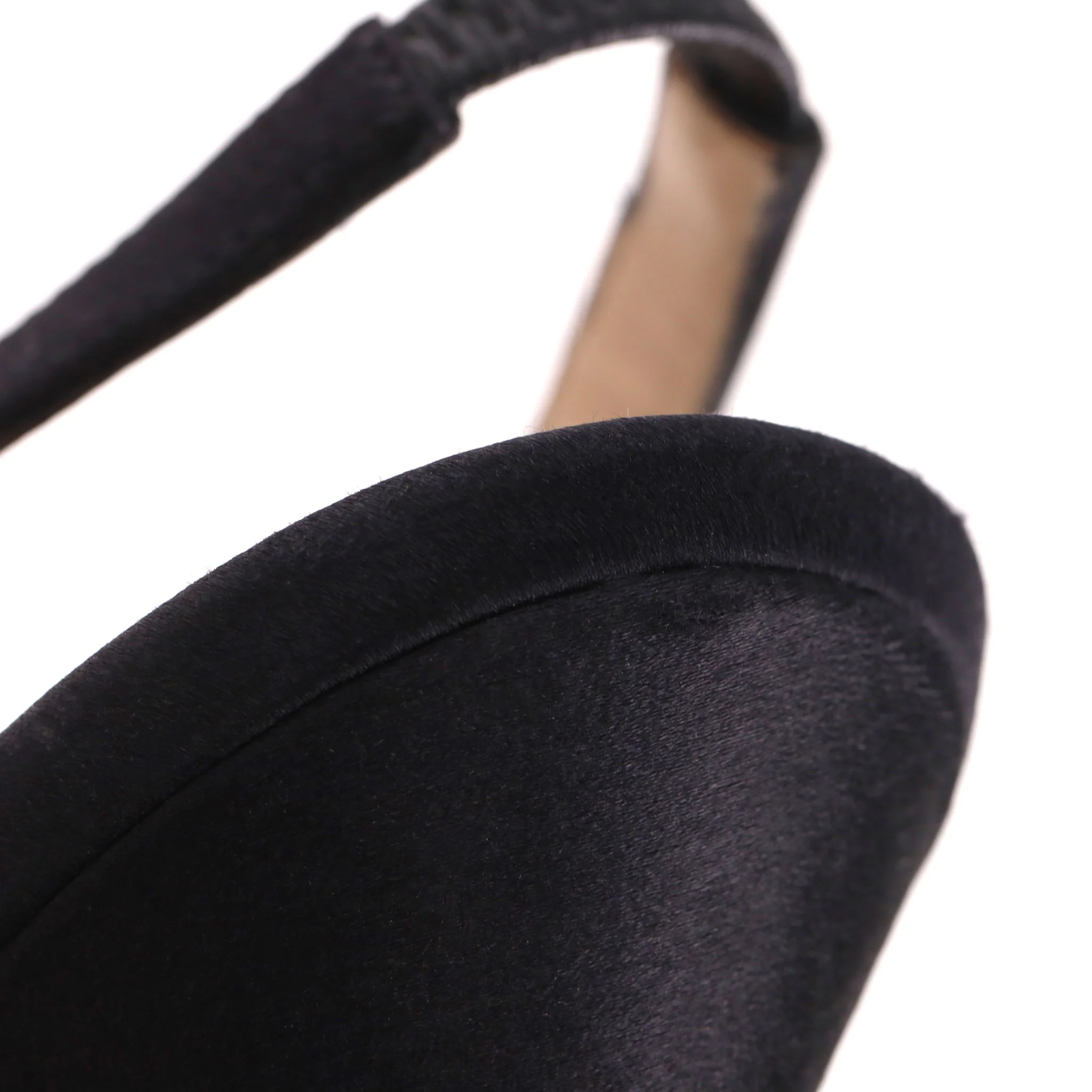 Christian Louboutin Satin Bow Detail Peep-Toe Pumps. Size 37 - Image 9